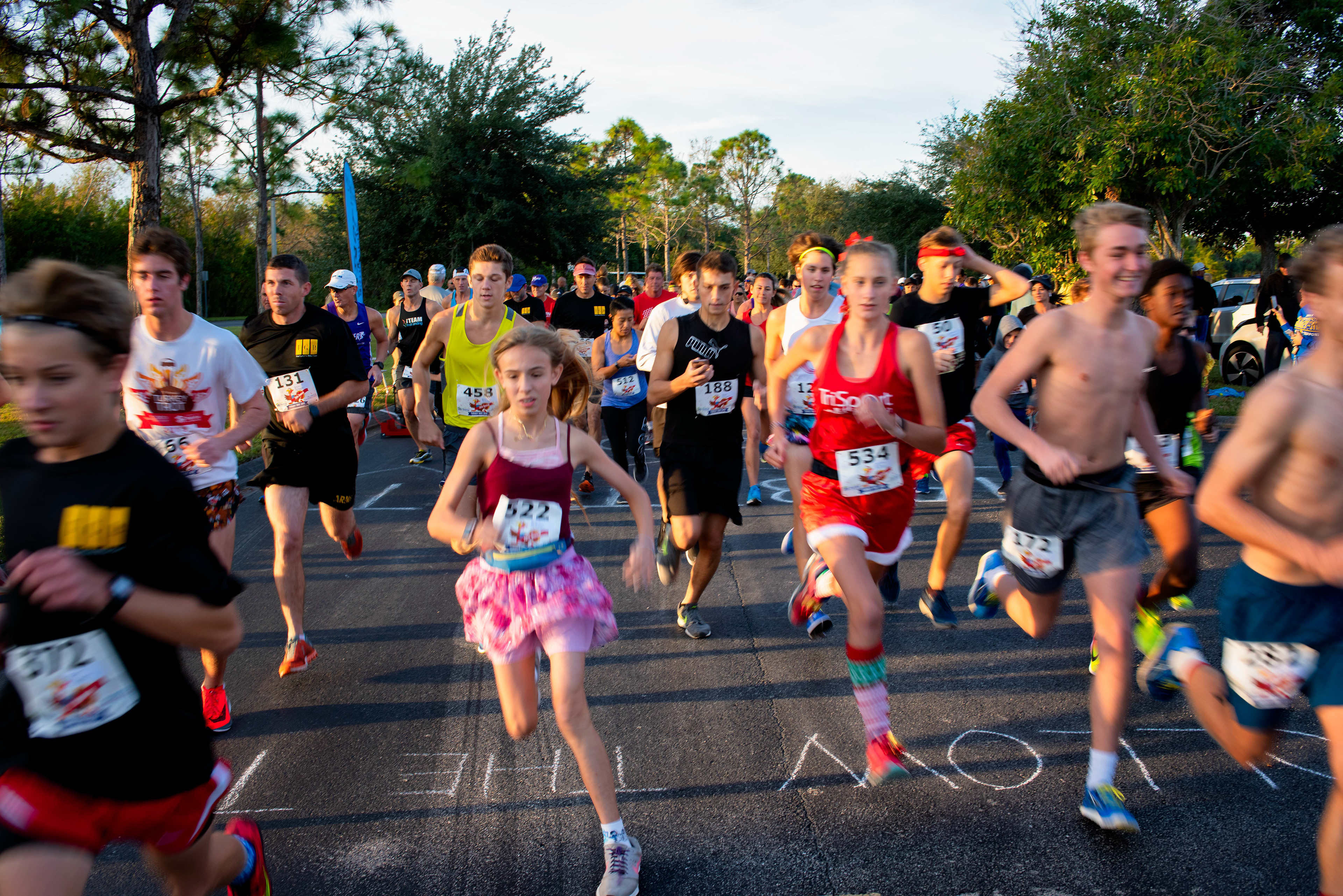 The race begins, at the “Annual Turkey Trot”, on Nov. 22, 2018.