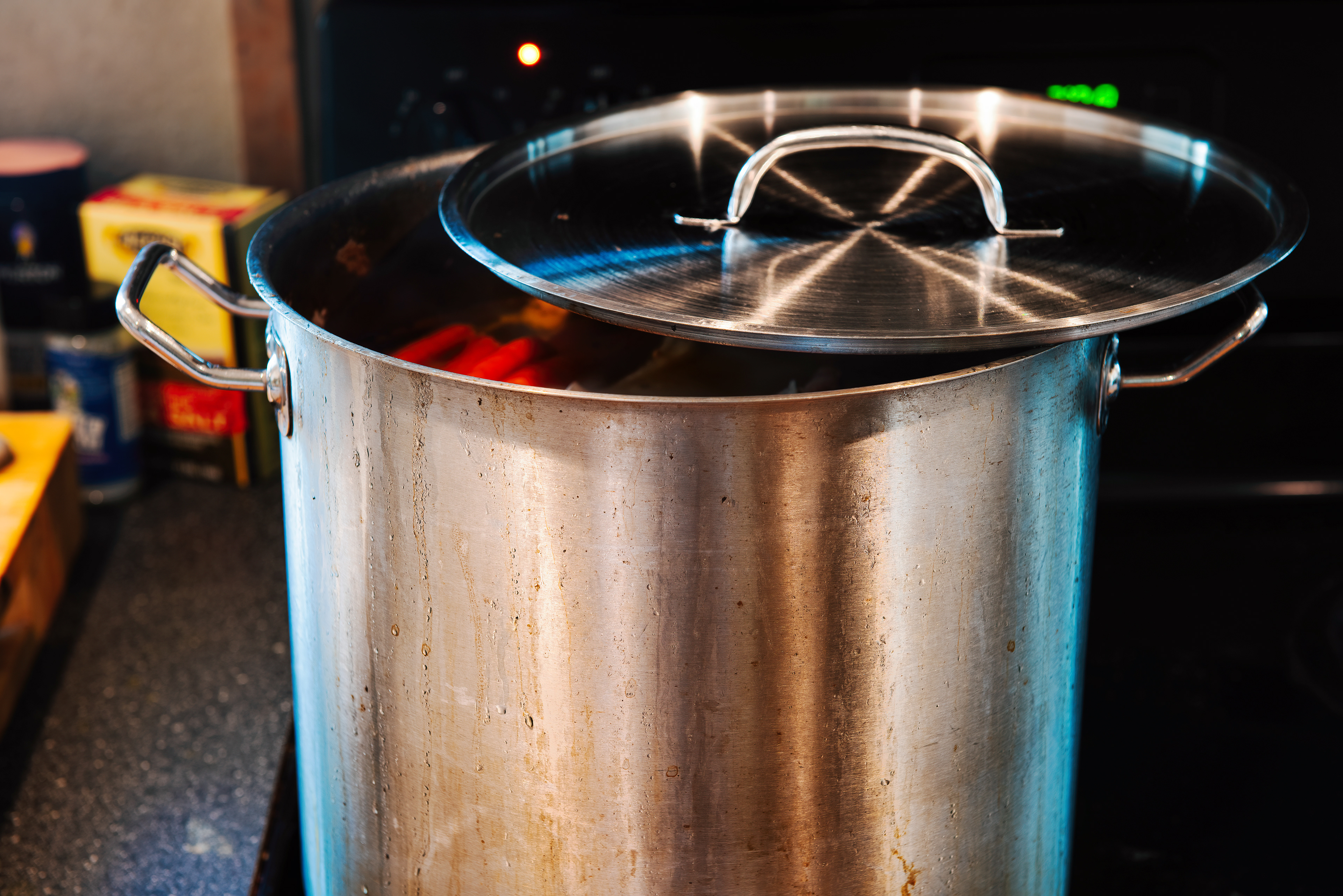 Making chicken stock for pressure canning.