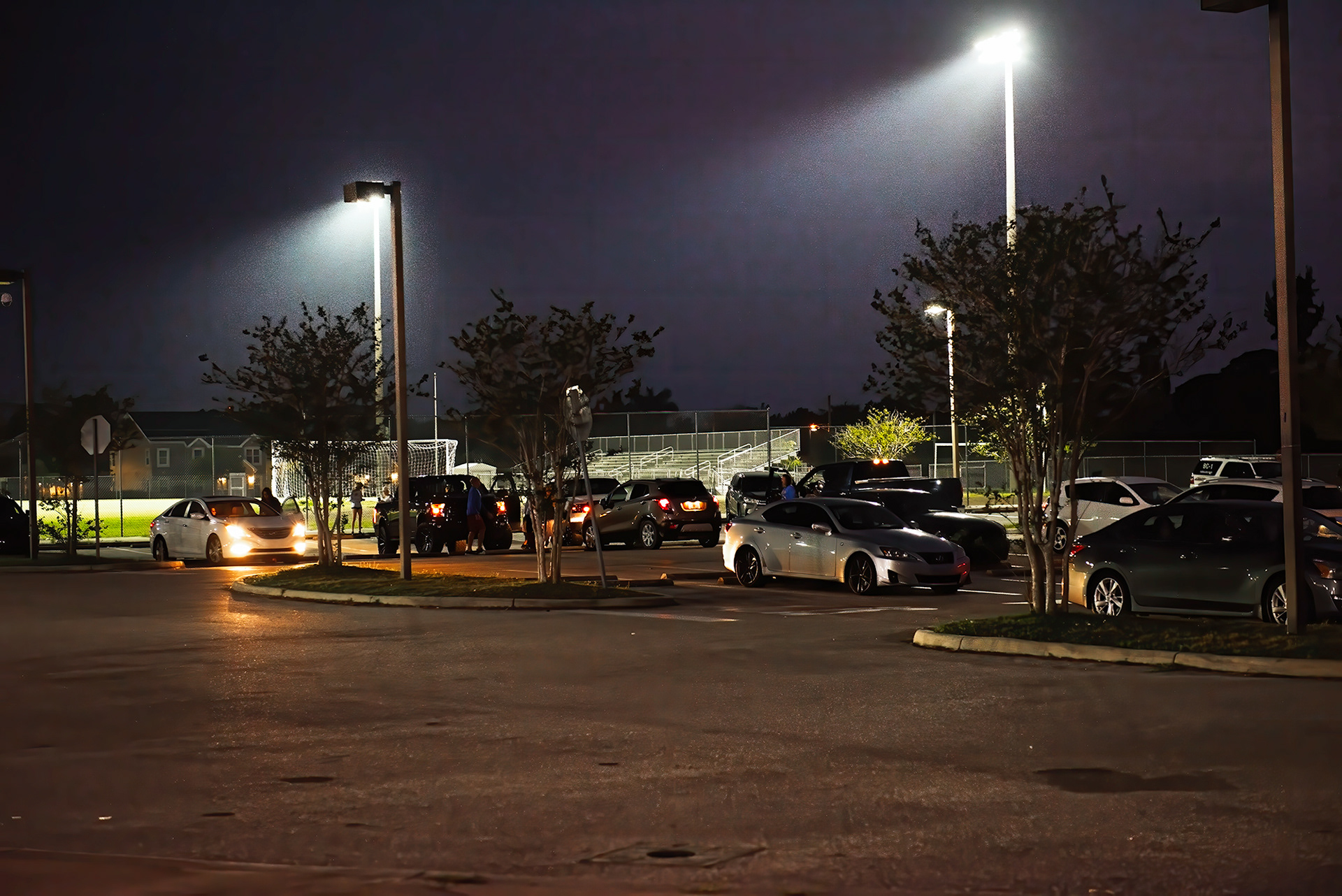 HS Class of 2020 celebrate in an empty stadium