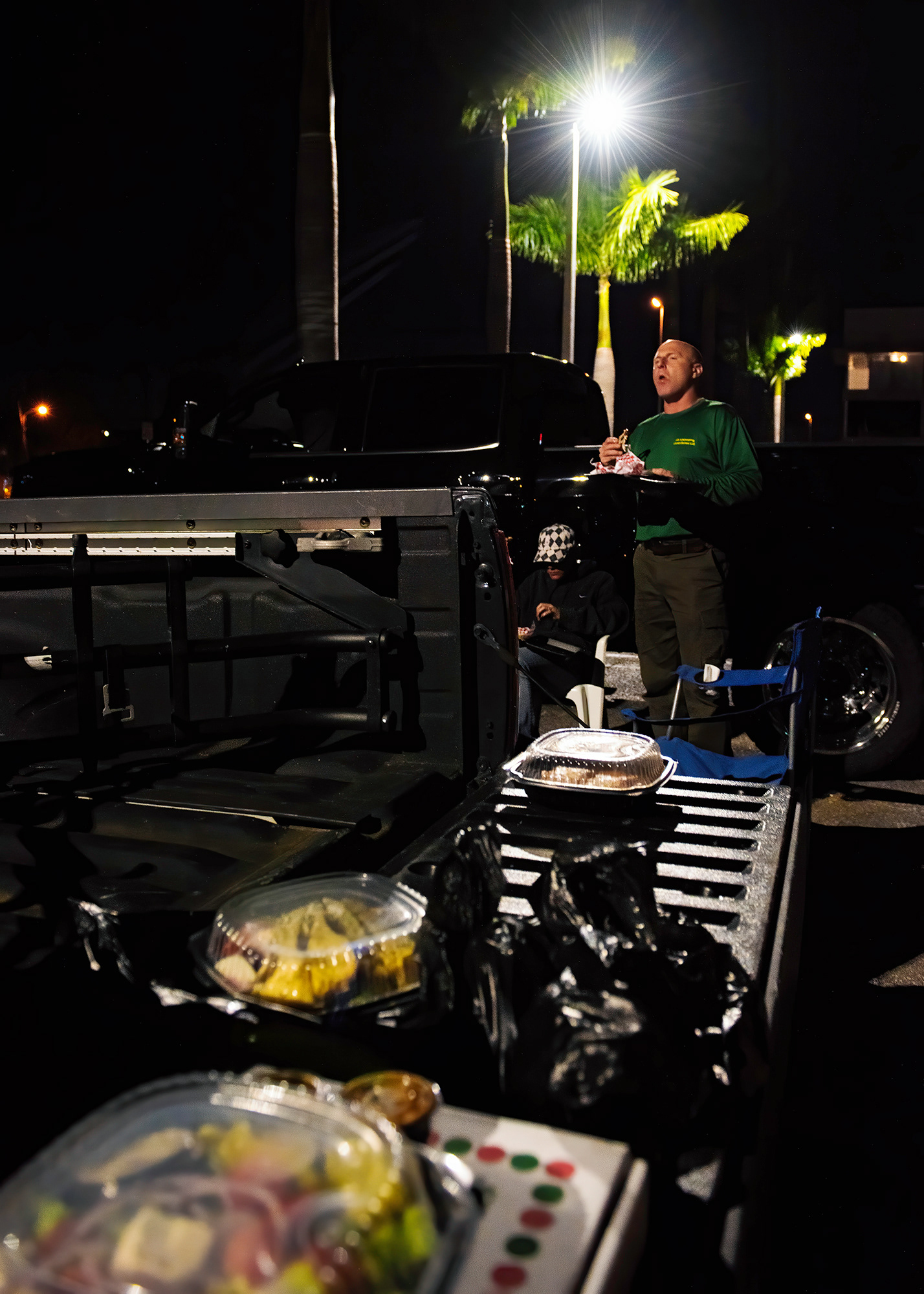 Parking Lot Pizza Party while restaurants are shuttered