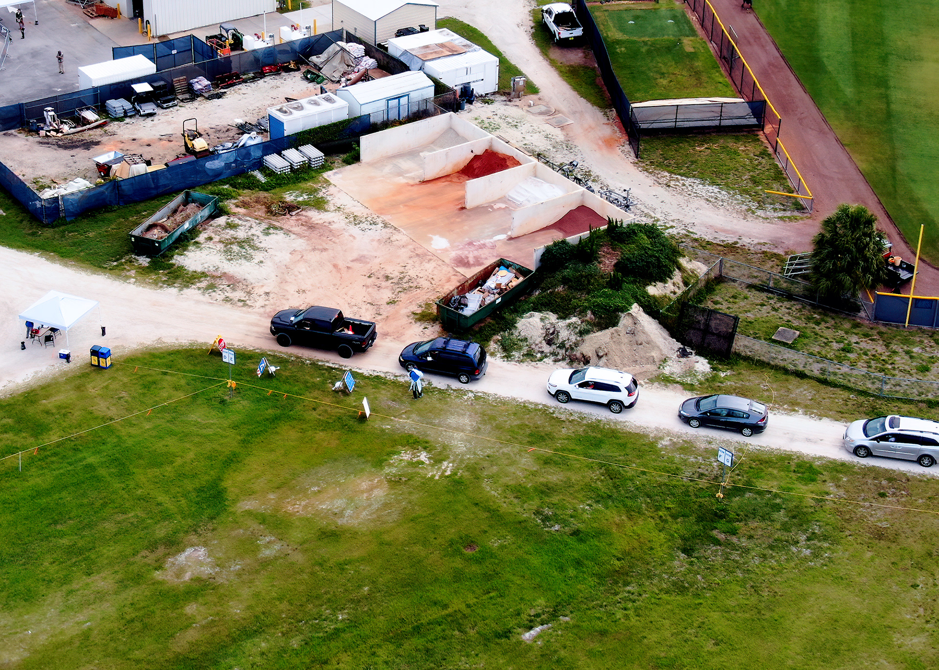 Drive through testing in Charlotte County, Florida 