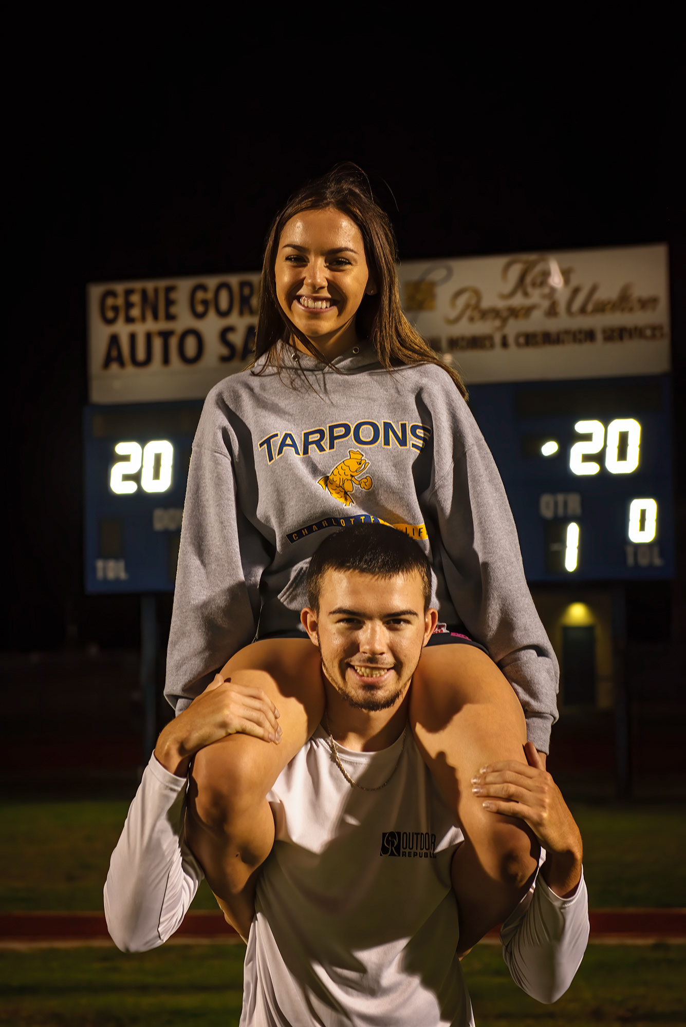 HS Class of 2020 celebrate in an empty stadium