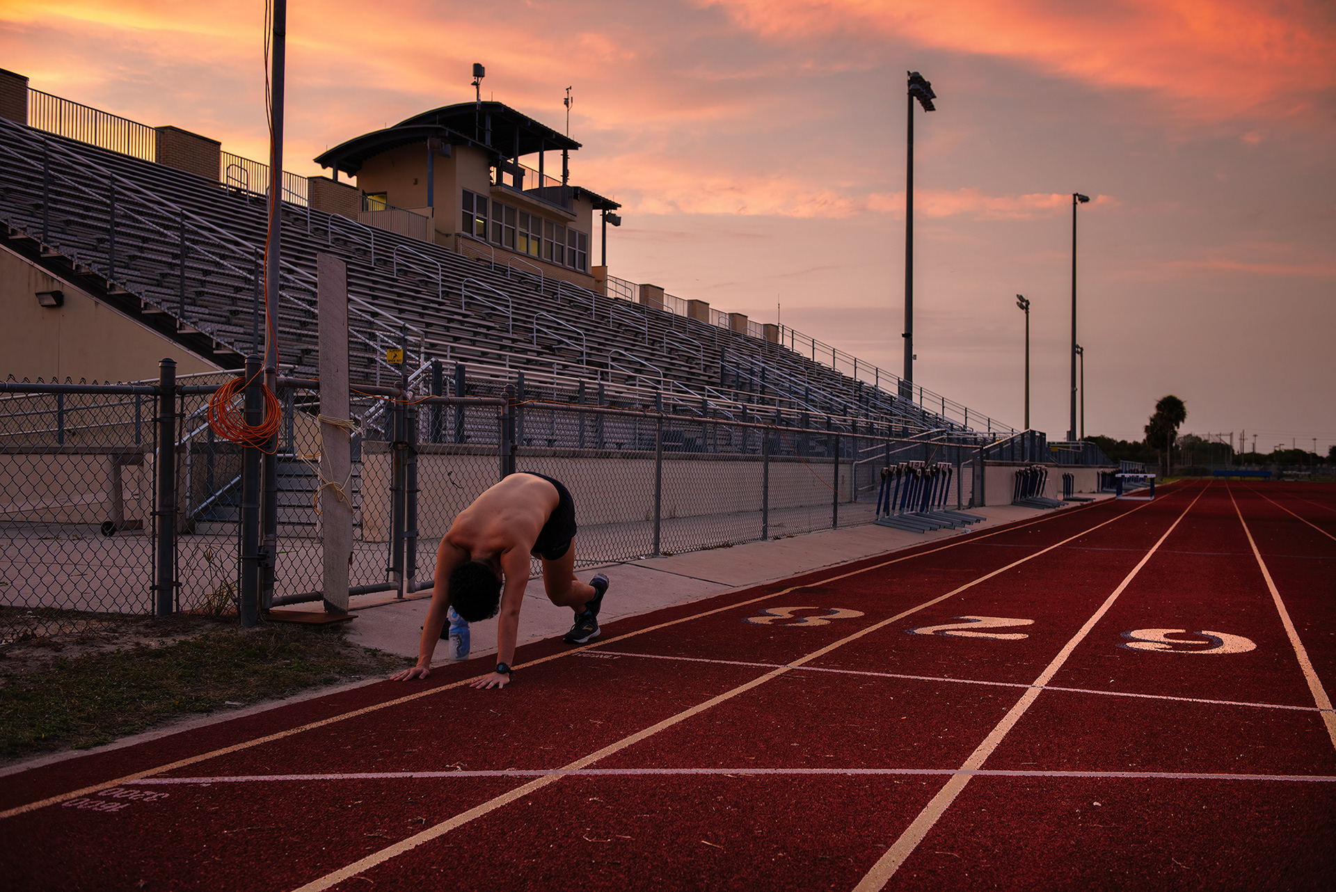 HS Class of 2020 celebrate in an empty stadium