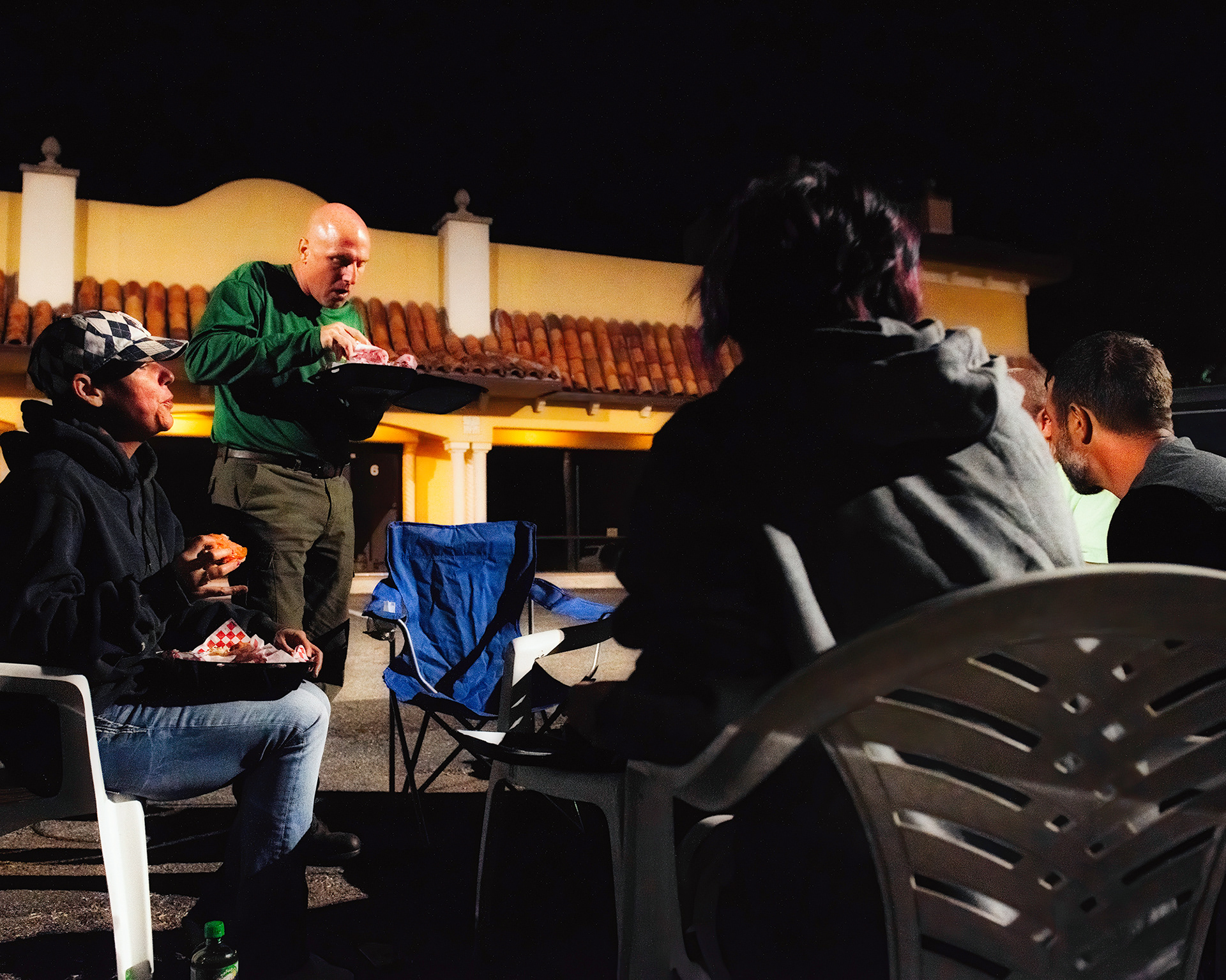 Parking Lot Pizza Party while restaurants are shuttered