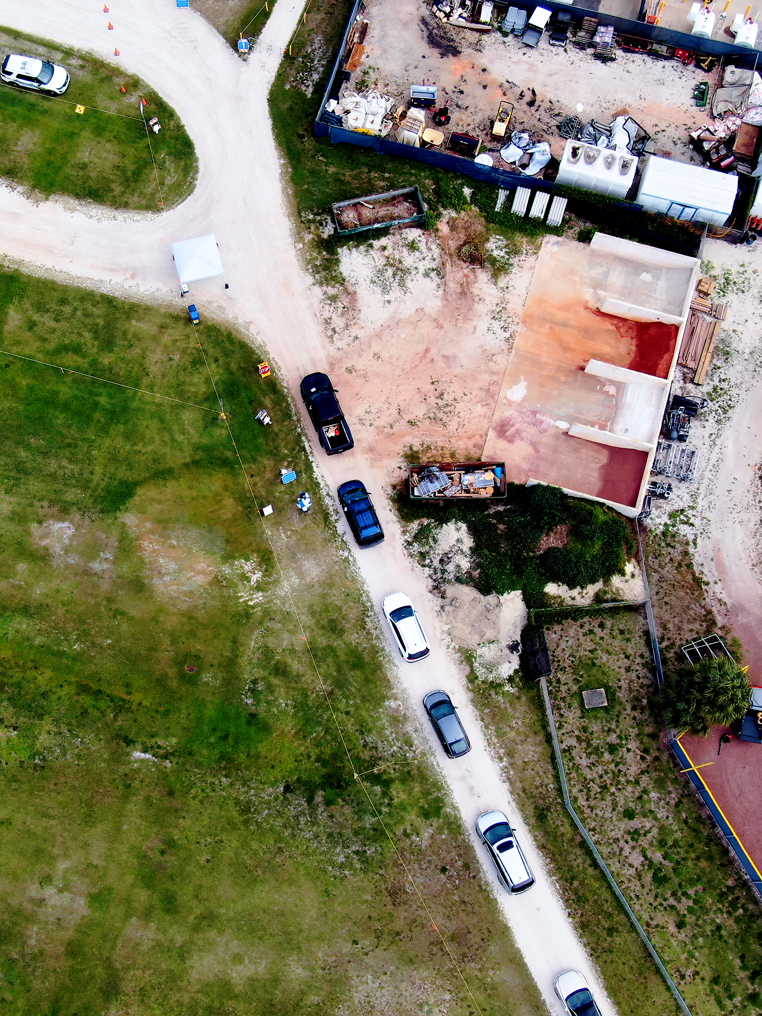 Drive through testing in Charlotte County, Florida 