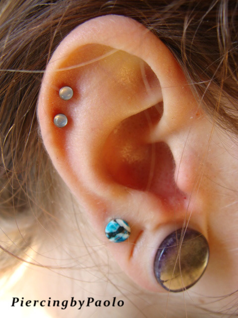 2x Helix w/ Natural Moonstone