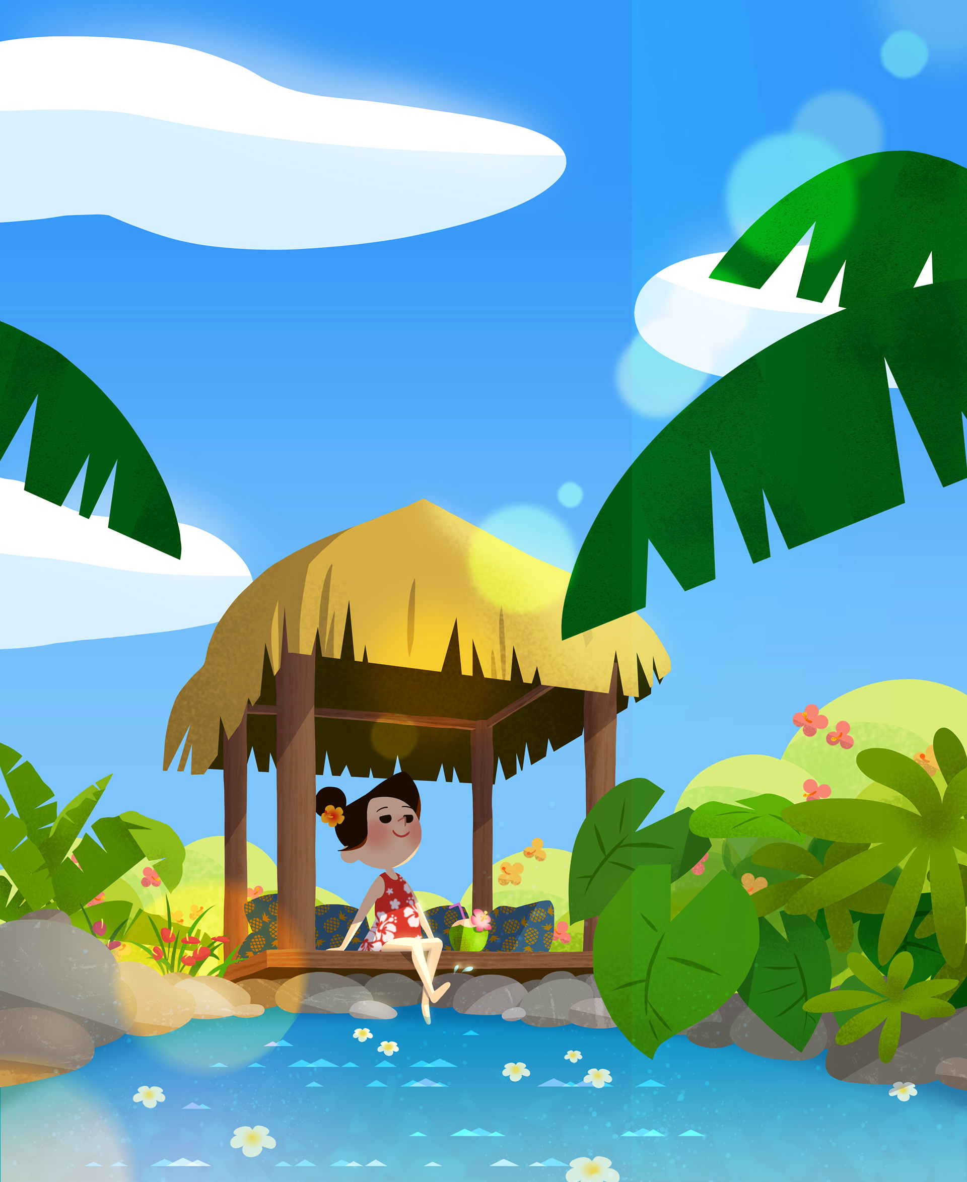 tropical island day