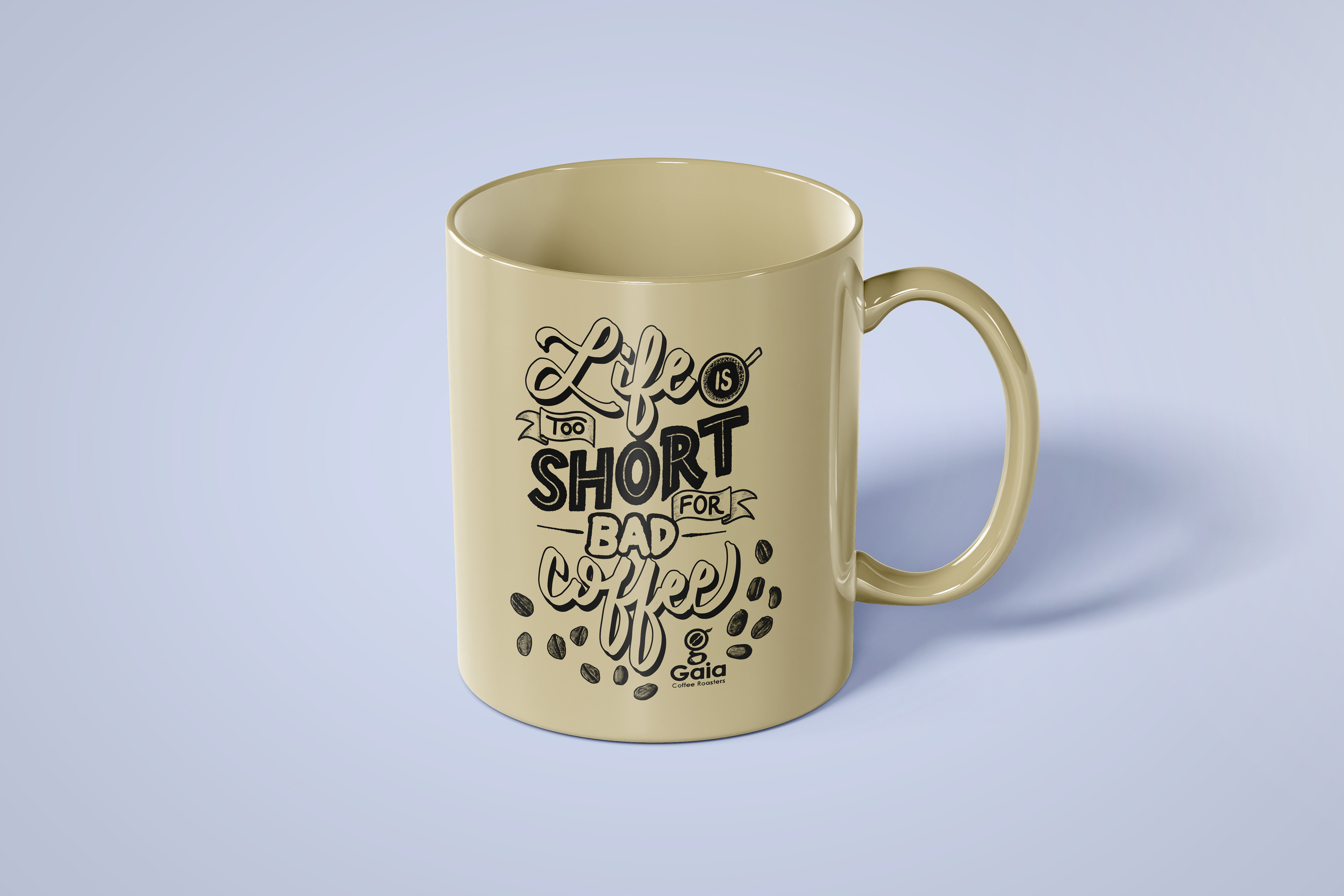 The illustration here was actually applied to a bag for this company, but how could I not put it on a mug?