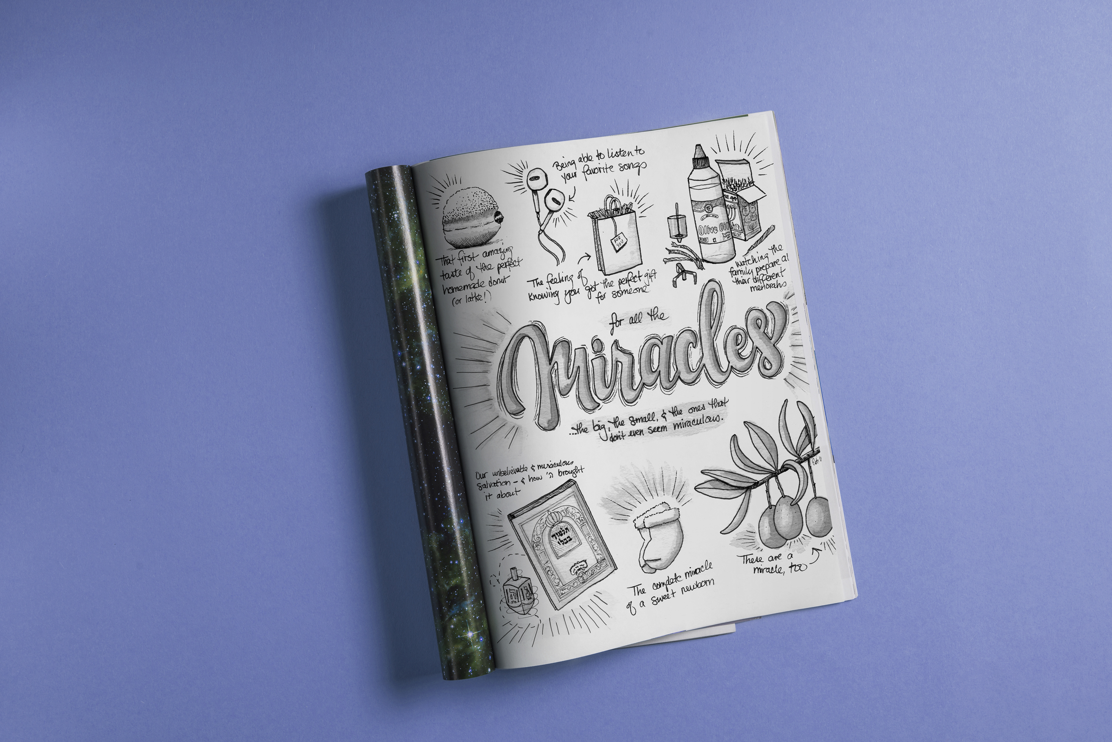 Part of a series I did for Binah Magazine. Editor wanted something whimsical for the back page.