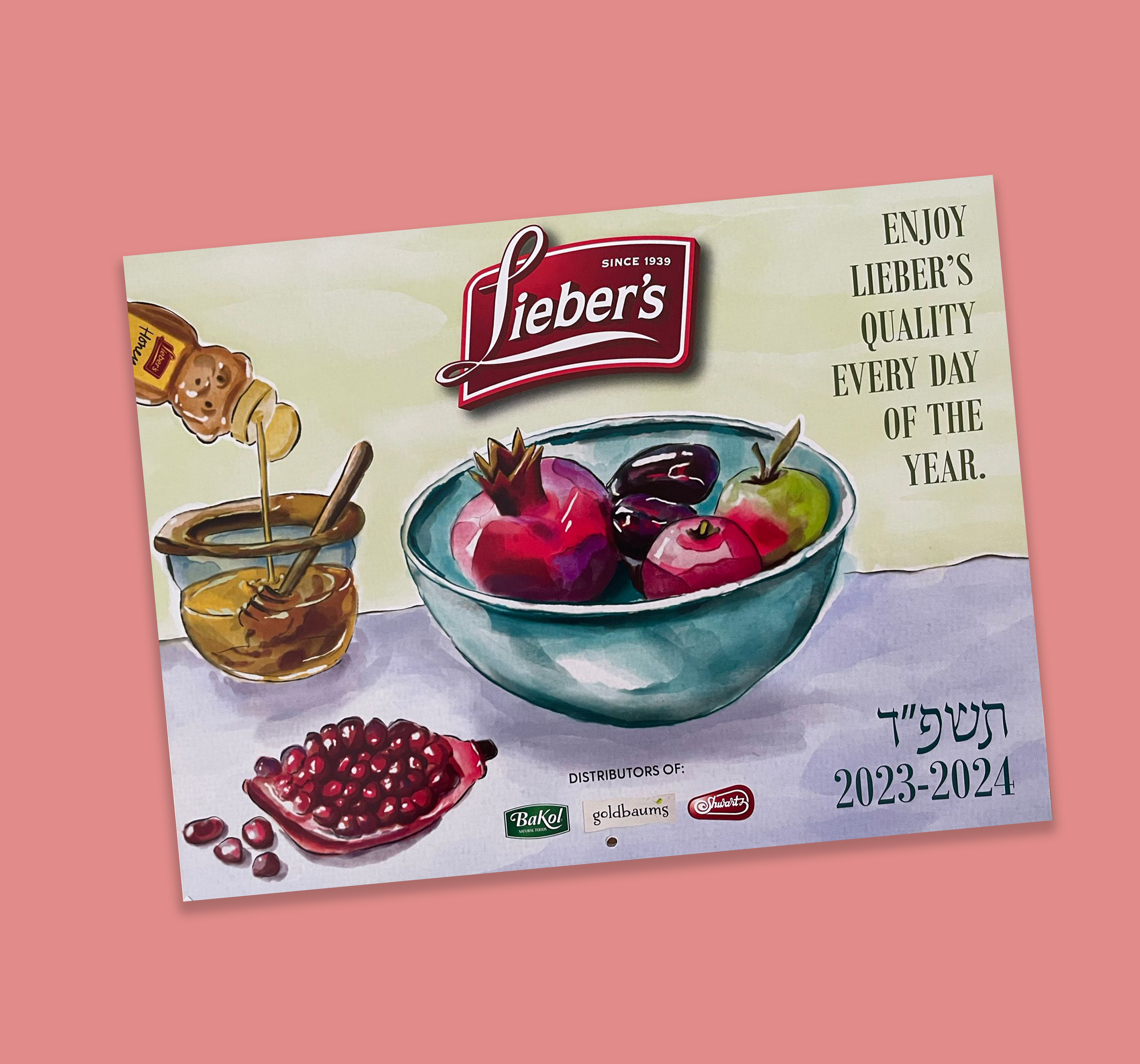 The cover for a Lieber's calendar.