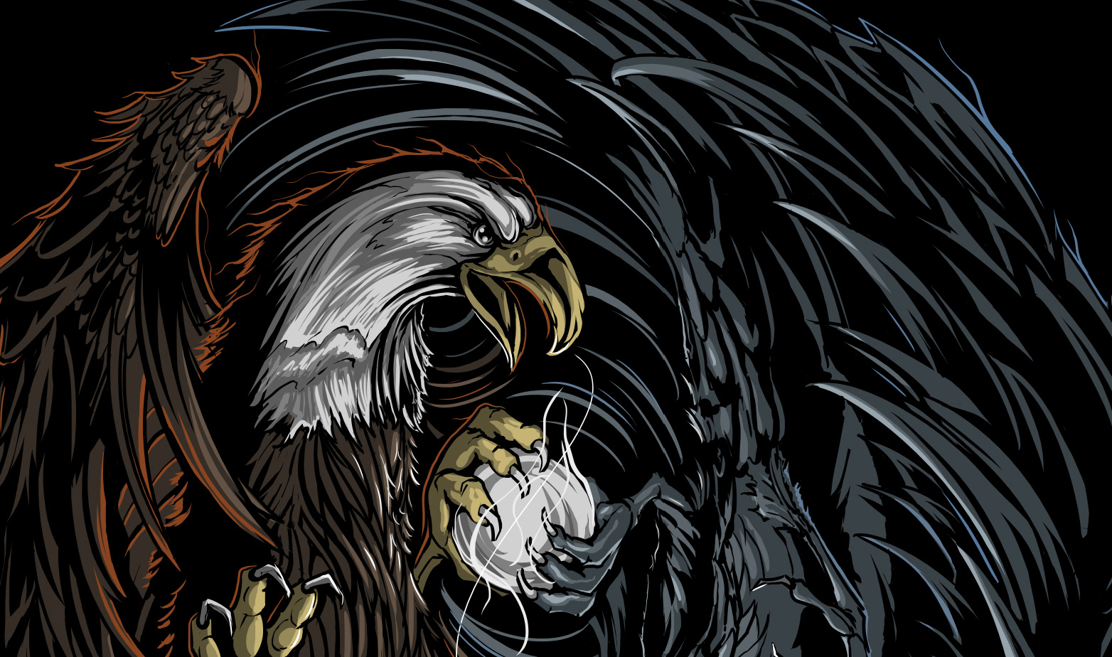 Ying Yang Eagle and Crow