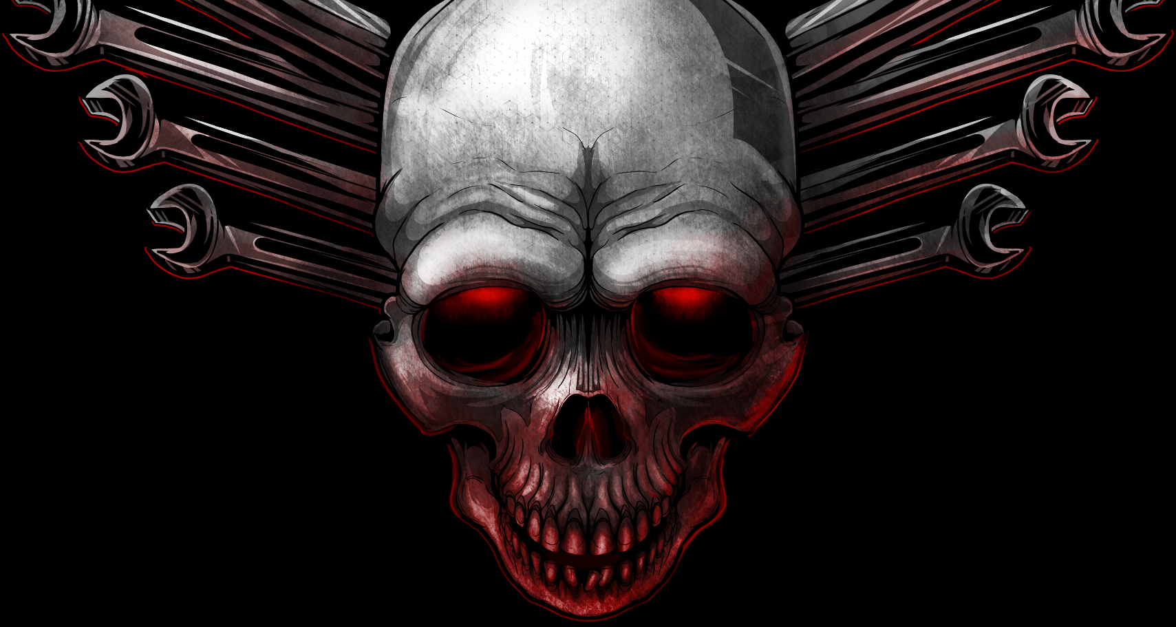 Evil Skull Drawing