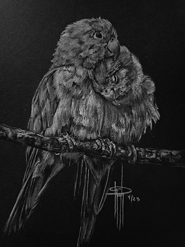 Love 6x8 Charcoal wMat $75