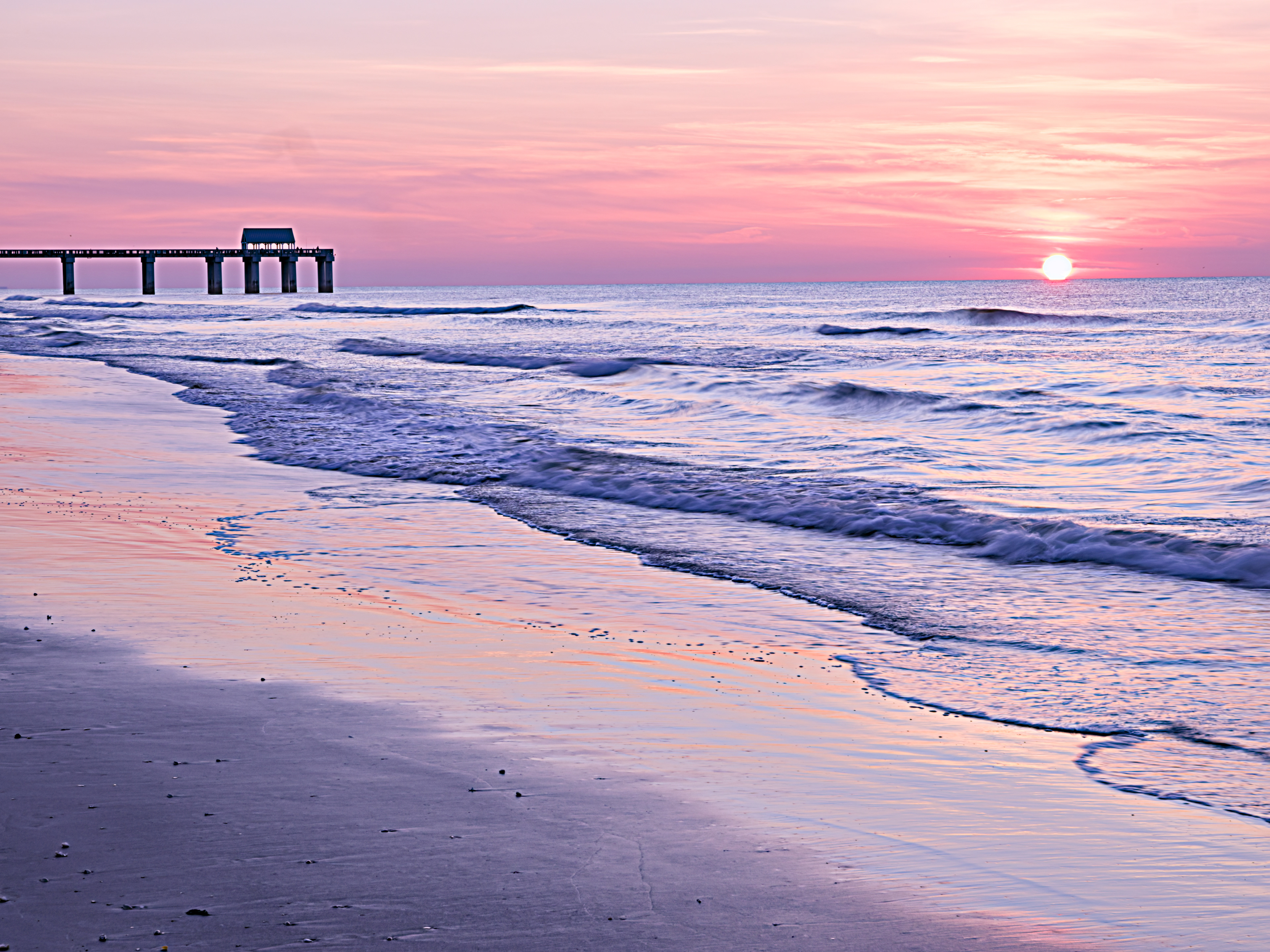 Sunrise at Surfside Beach Pier.  Surfside South Carolina.