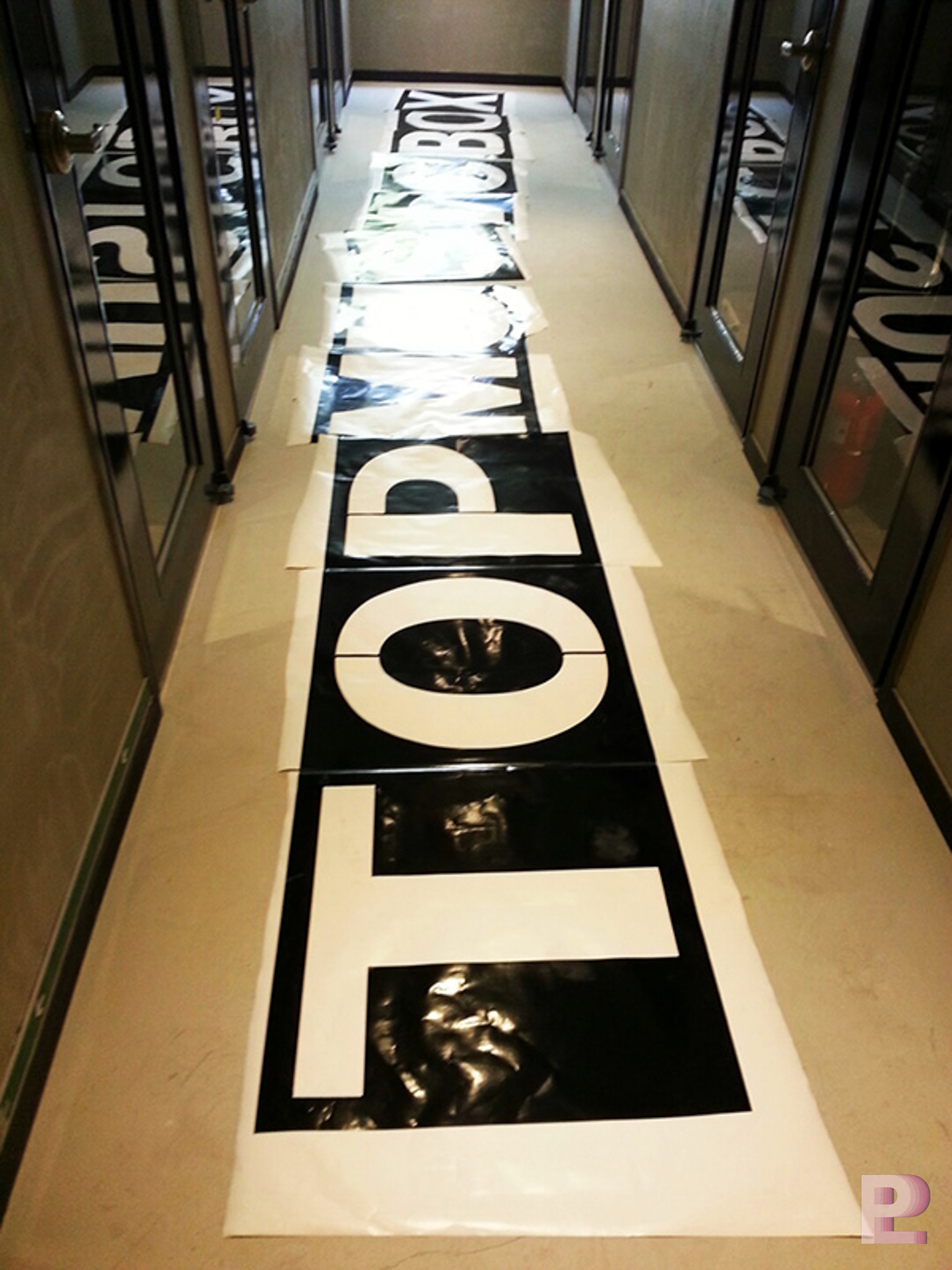 바닥스텐실 진행과정