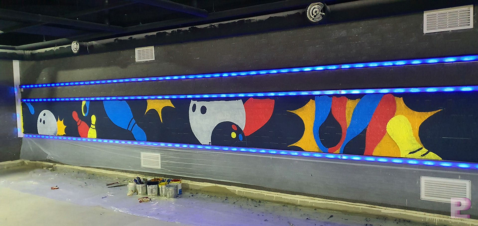 볼링장 우측부 일러스트벽화