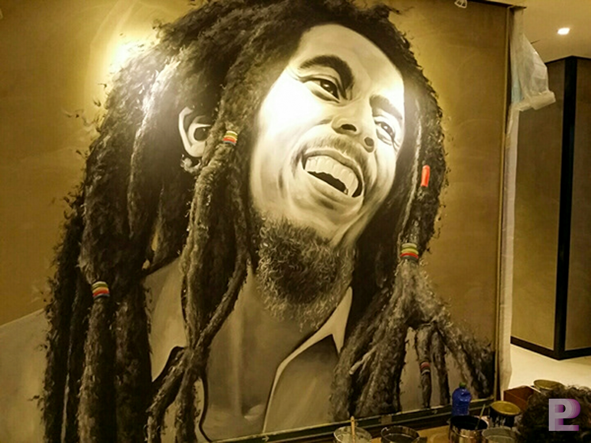 밥말리 인테리어벽화 진행과정