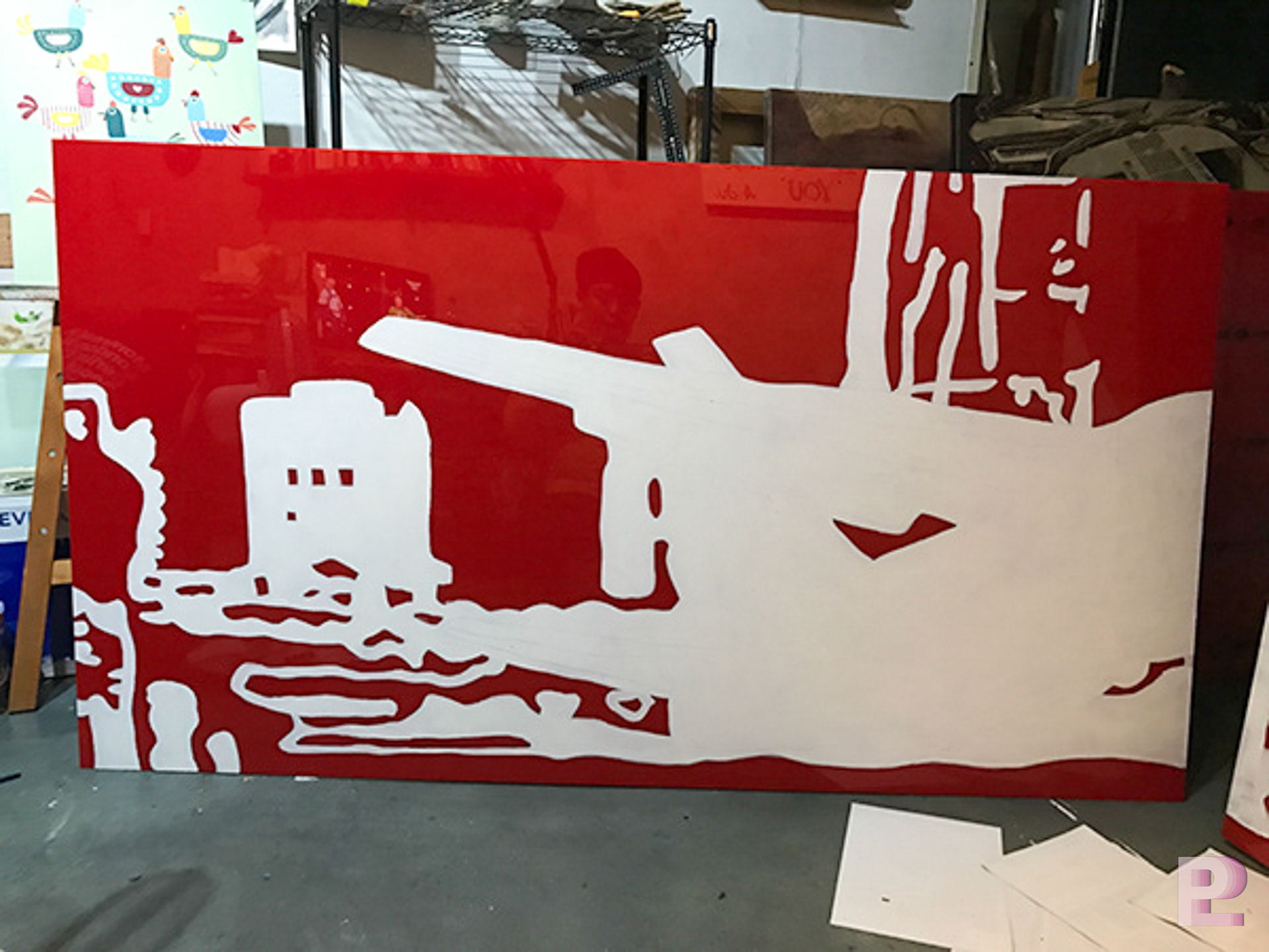 형광벽화 진행과정 이미지