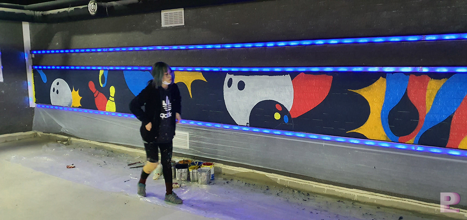 볼링장 우측부 일러스트벽화