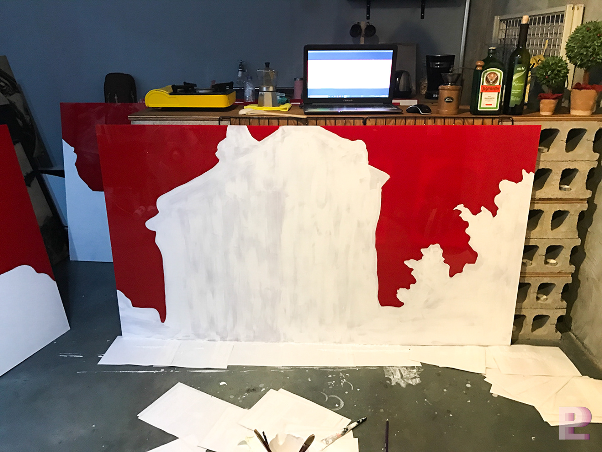 형광벽화 진행과정 이미지