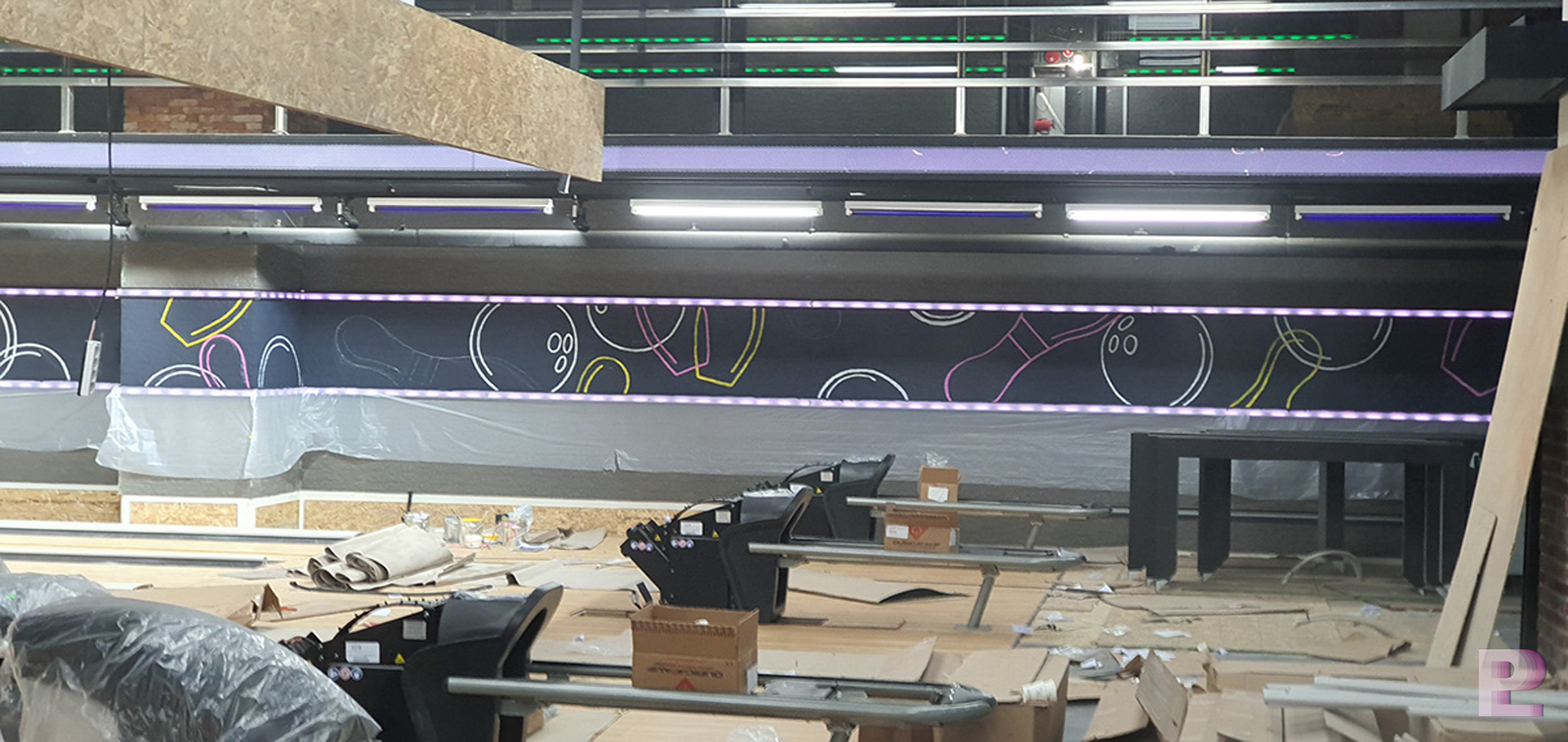 볼링장 좌측부 일러스트벽화