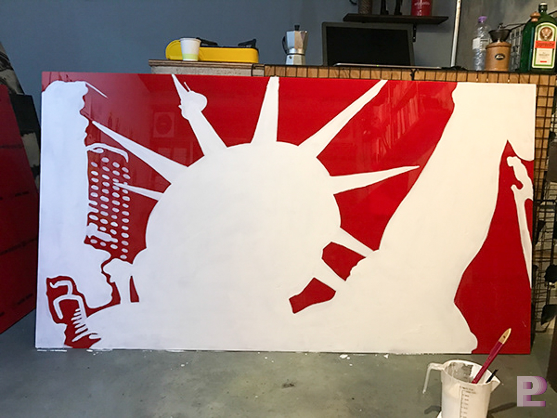 형광벽화 진행과정 이미지