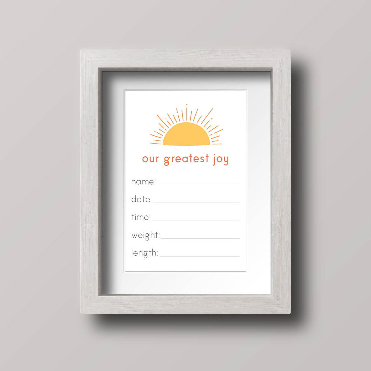 Our Greatest Joy Printable
