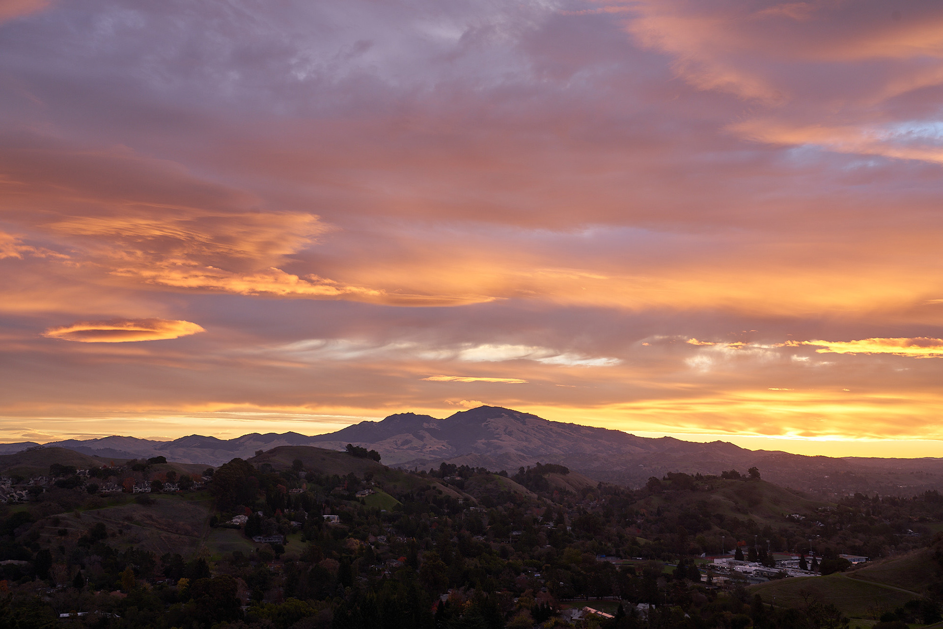 Mt. Diablo, Lenticular Cloud, Sunrise