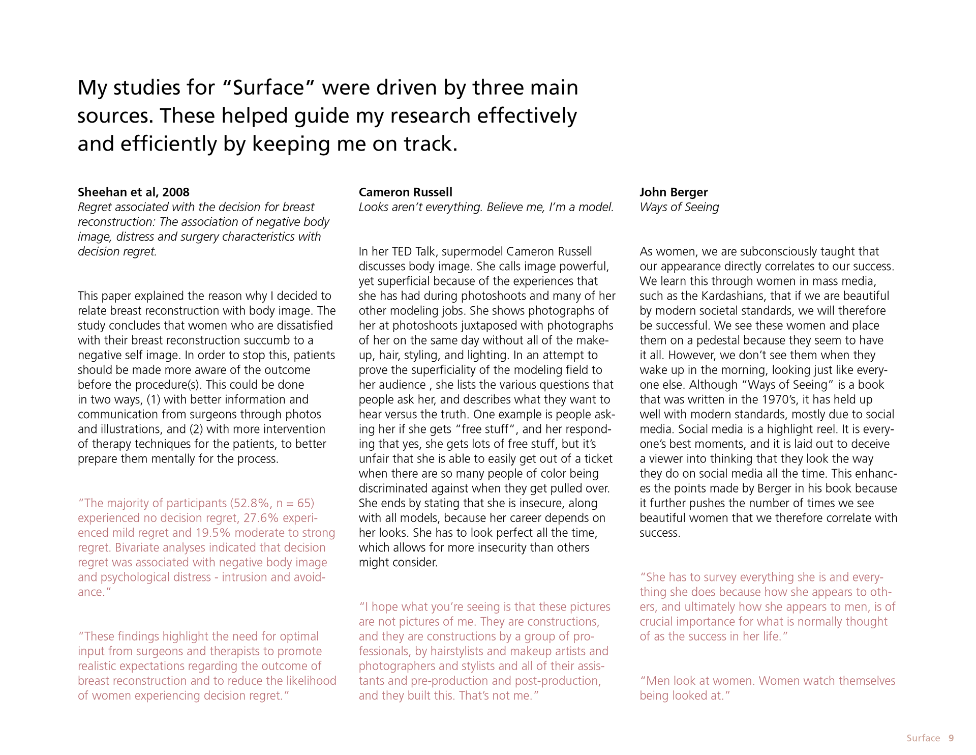 Research: Overview / InDesign / 2019