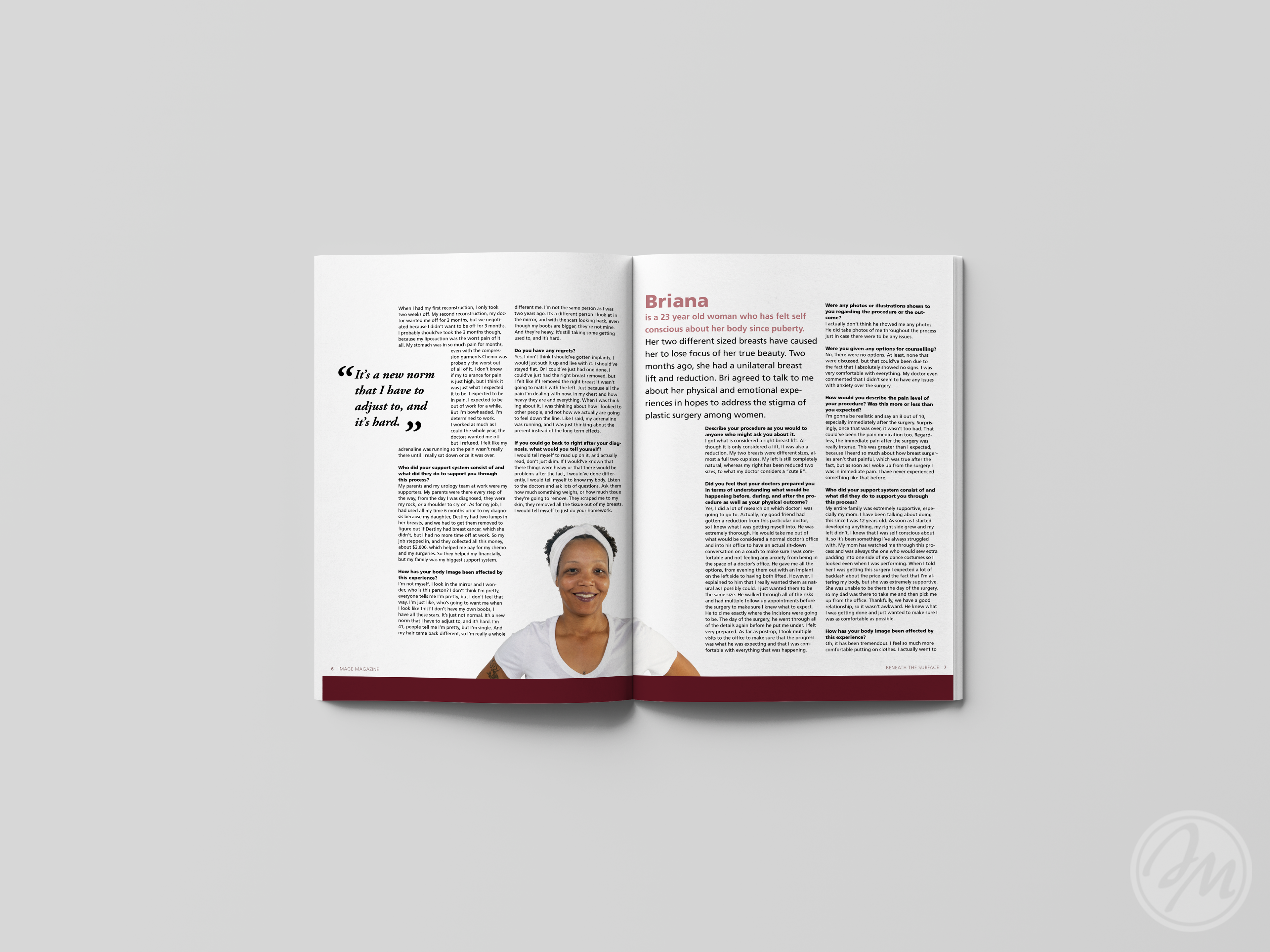 Image Magazine Feature Story / Photoshop and InDesign / 2019