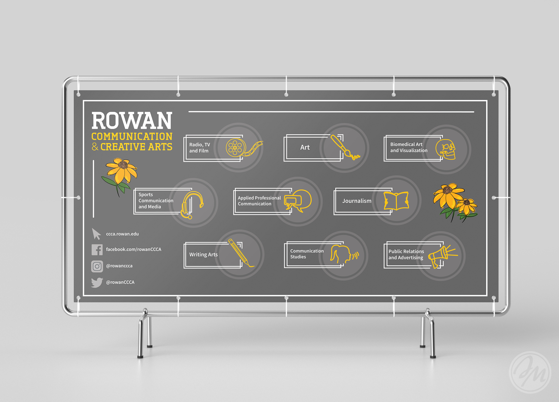 Rowan University CCCA Banner / Illustrator & InDesign / 2019