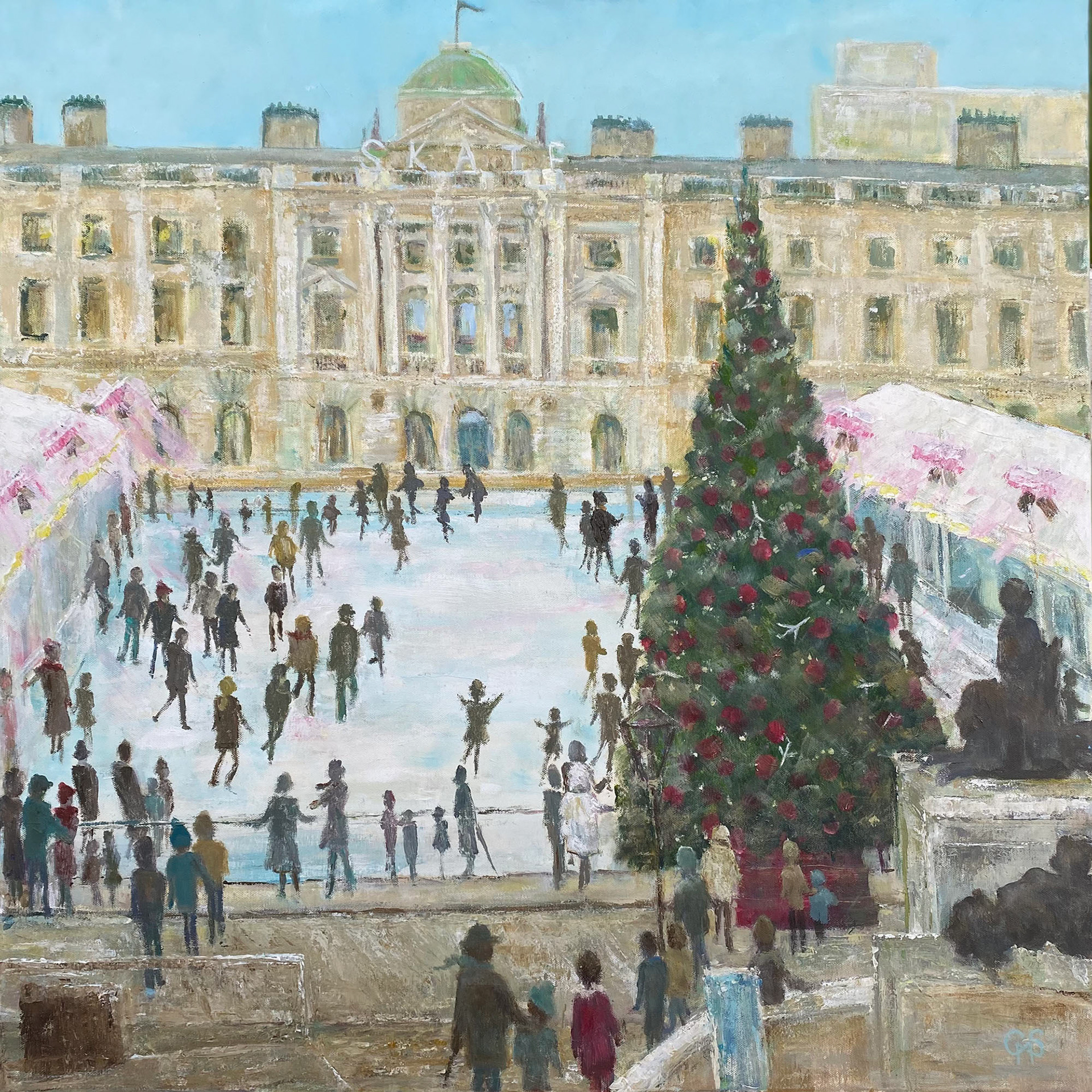 Somerset House Ice Ring. with Skaters