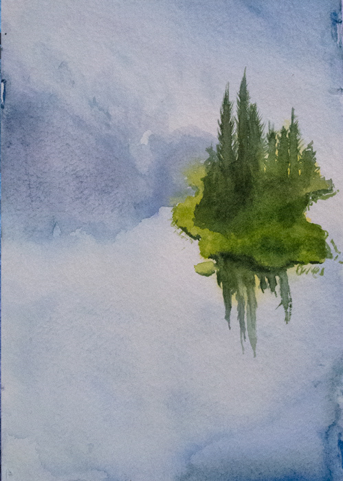 Island on Mirror Lake