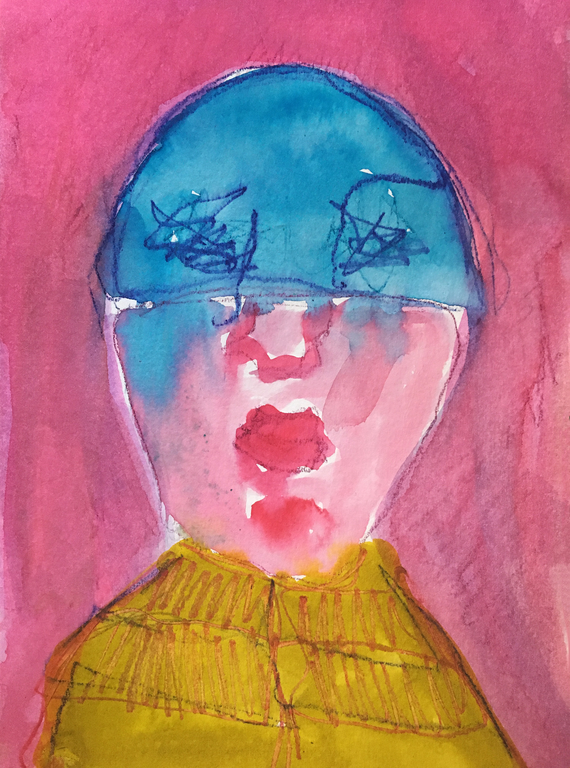 Gaslighting, 2022, watercolour on paper, 20.5cm x 14cm 