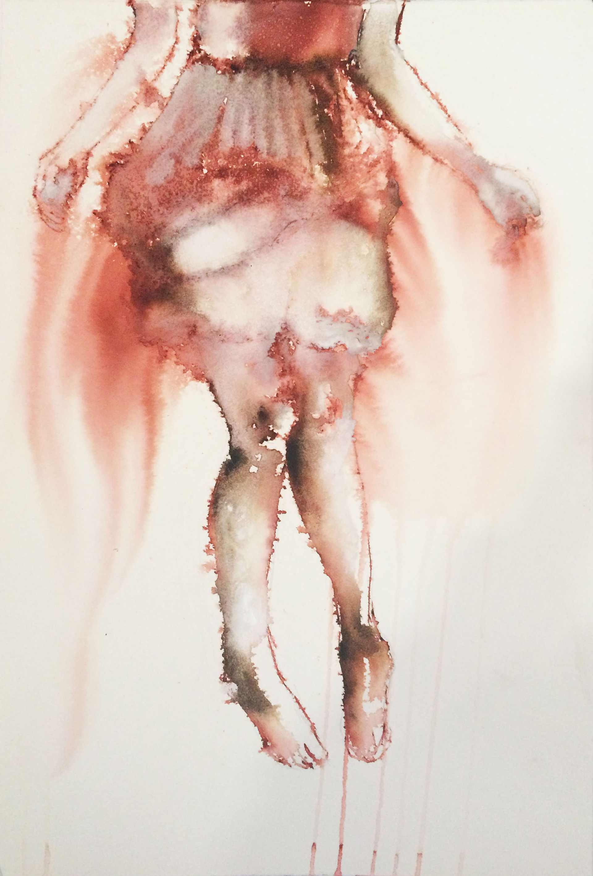 Ophelia, 30cm x 45 cm, ink on fabriano