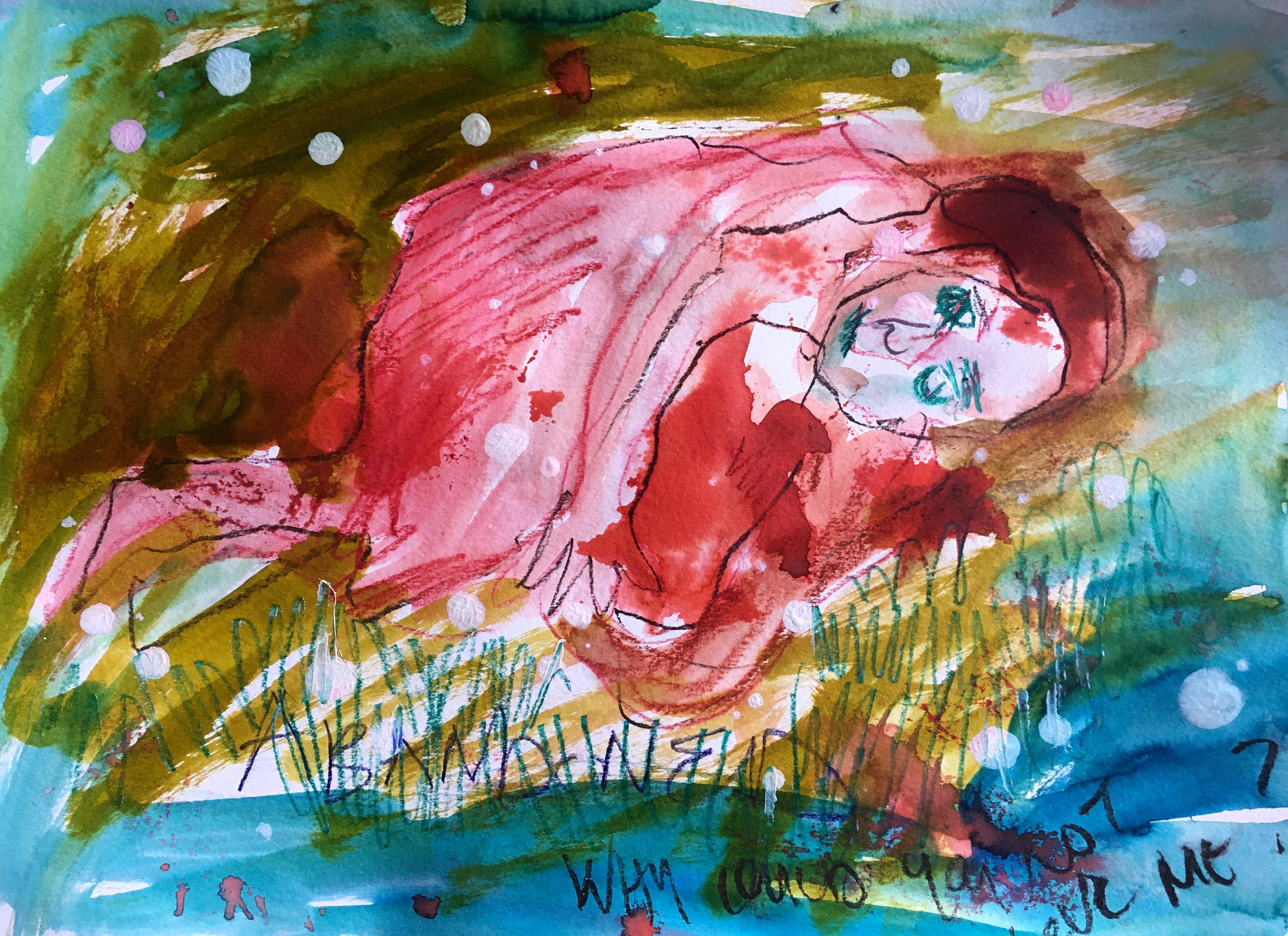 Why couldn't you love me, 2022, 42cm x 29.5cm, mixed media on paper