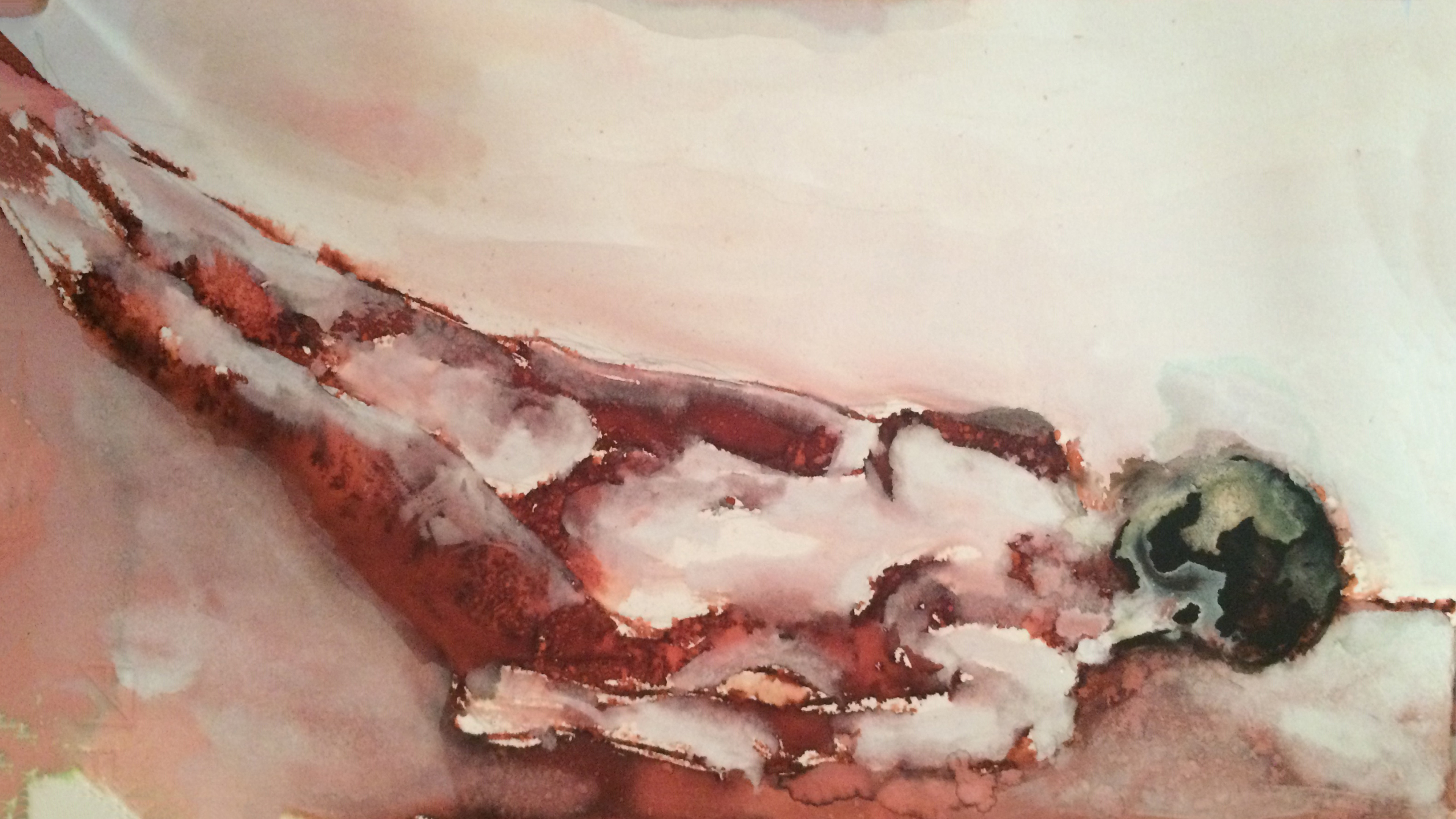 Burdensome, 2015, ink on fabriano paper, 20cm x 35cm