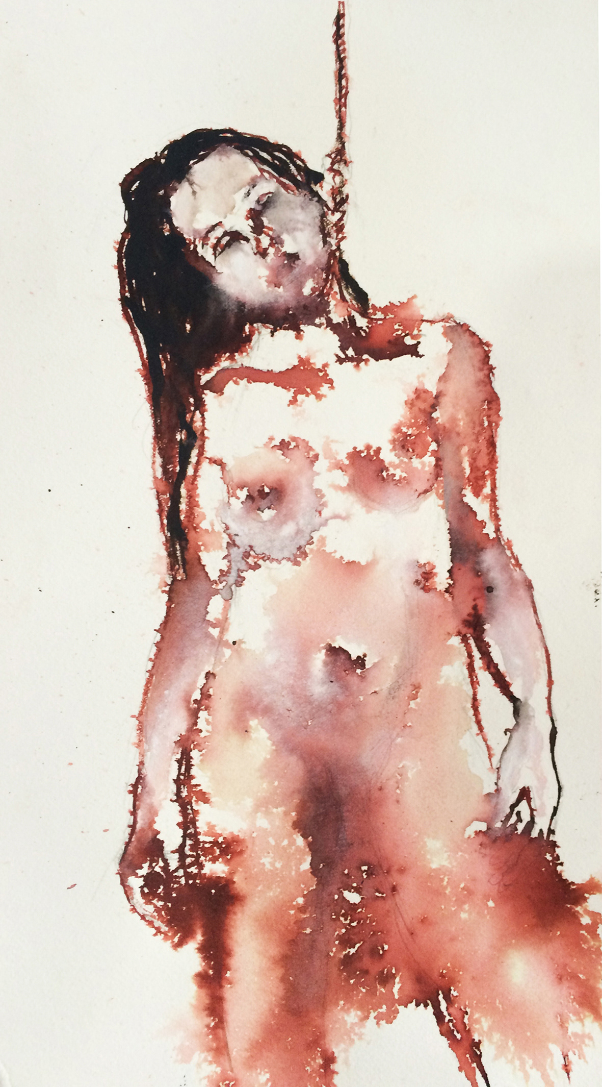 Discarded, 2015, ink on fabriano, 35cm x 19cm