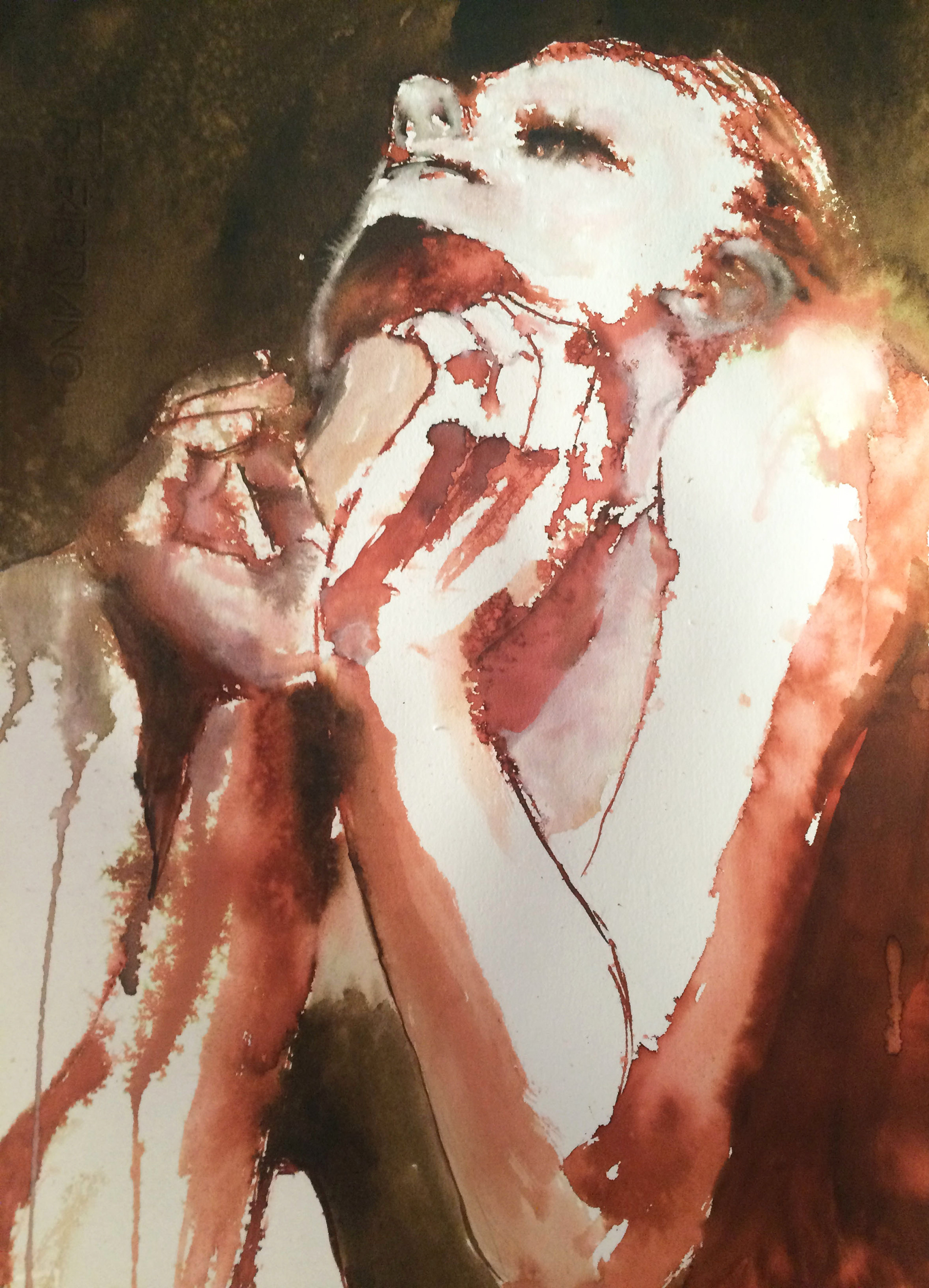 Rigor of the feminine I, 2015, Ink on Fabriano paper, 30cm x 45cm