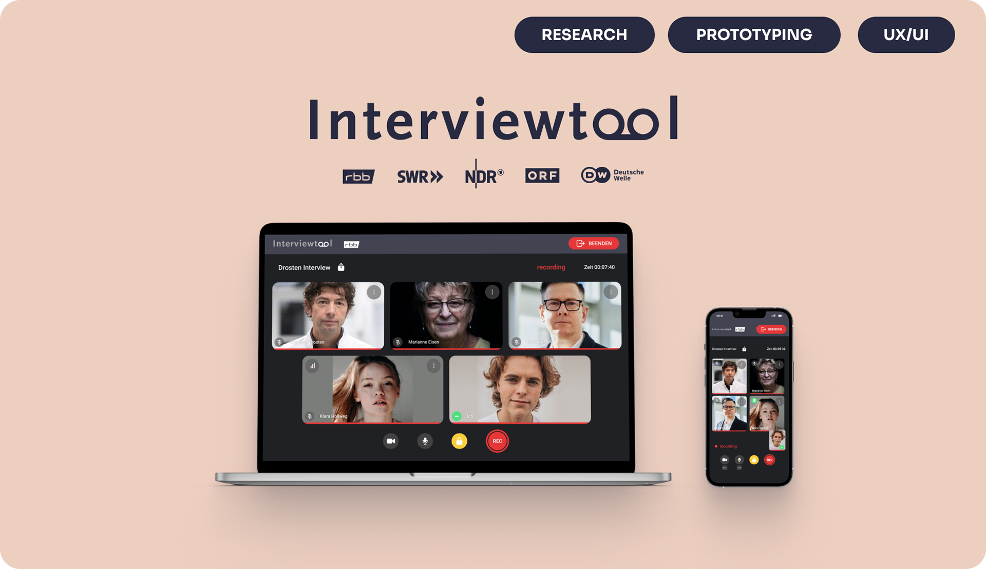 Interviewtool for RBB, SWR, NDR, ORF, Deutsche Welle - Teresa Prosch