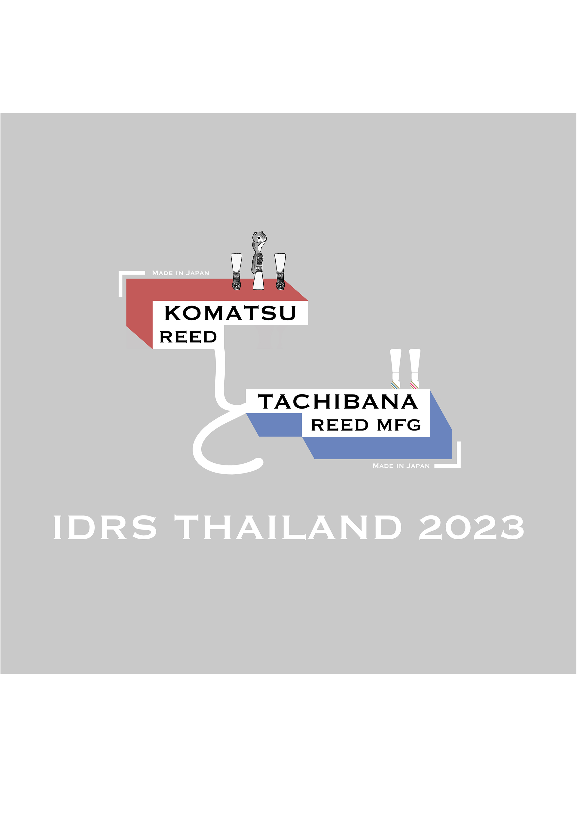idrs thailand 2023｜KOMATSU REED × TACHIBANA REED MFG｜コラボロゴ