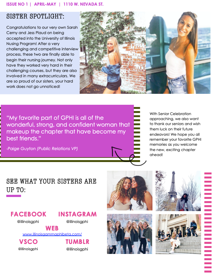 Gamma Phi Beta Newsletter (2/2)