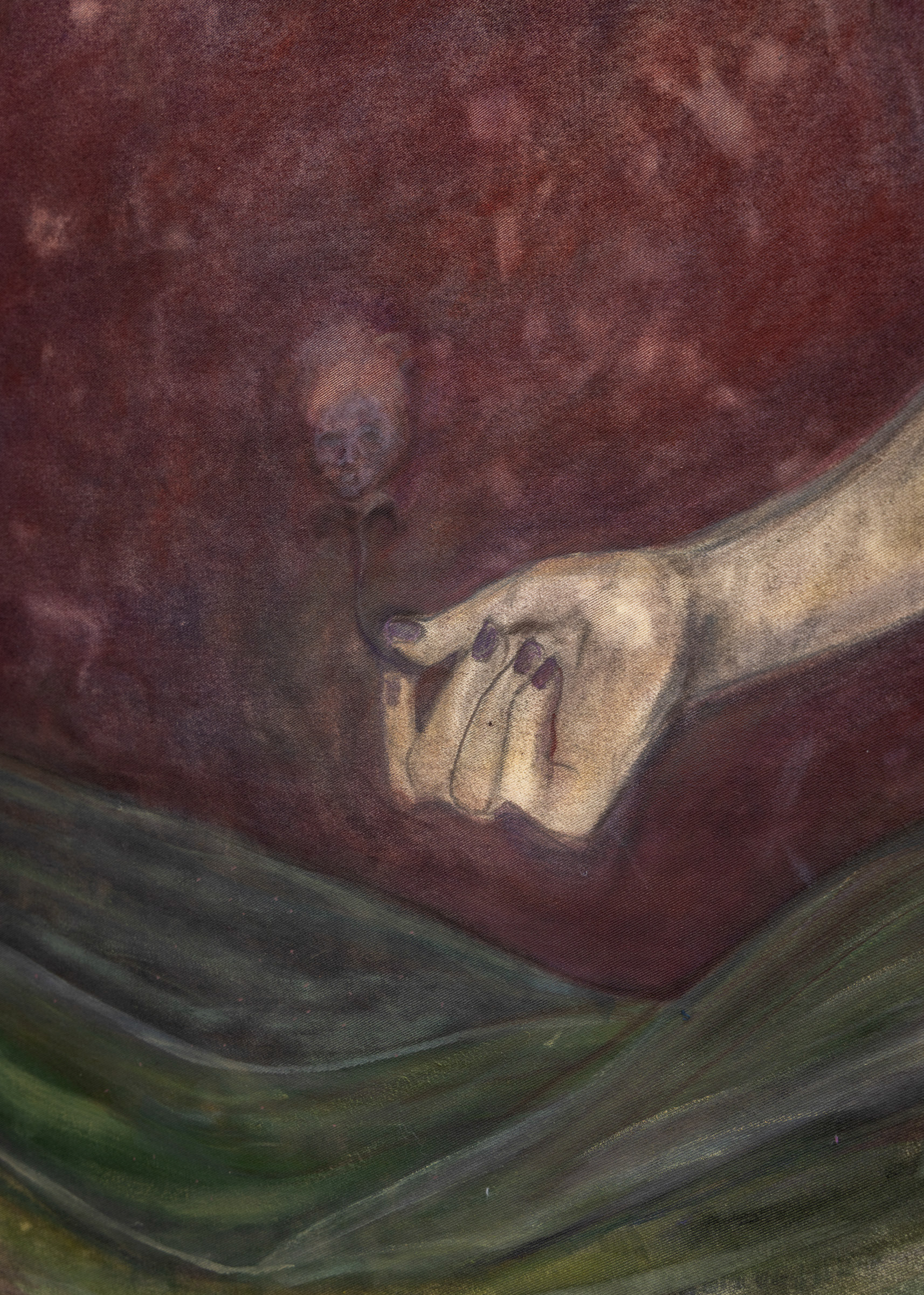 Detail The sun, 2025, oil on canvas, 200 x 300 cm