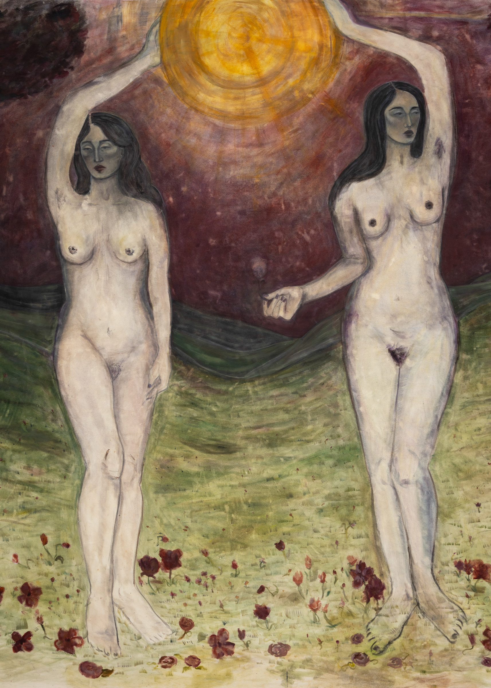 Detail The sun, 2025, oil on canvas, 200 x 300 cm