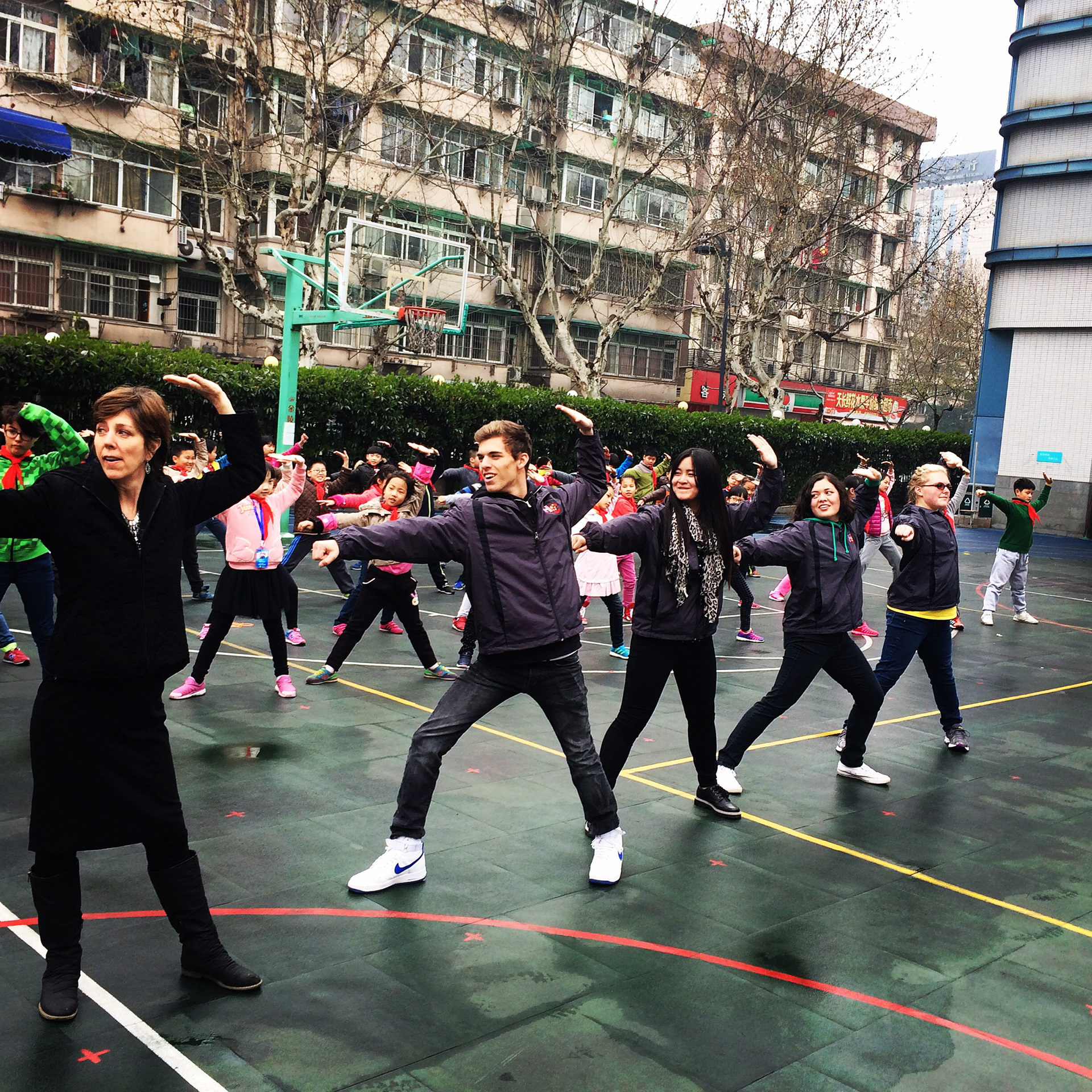  Hangzhou, China elementary school PE class