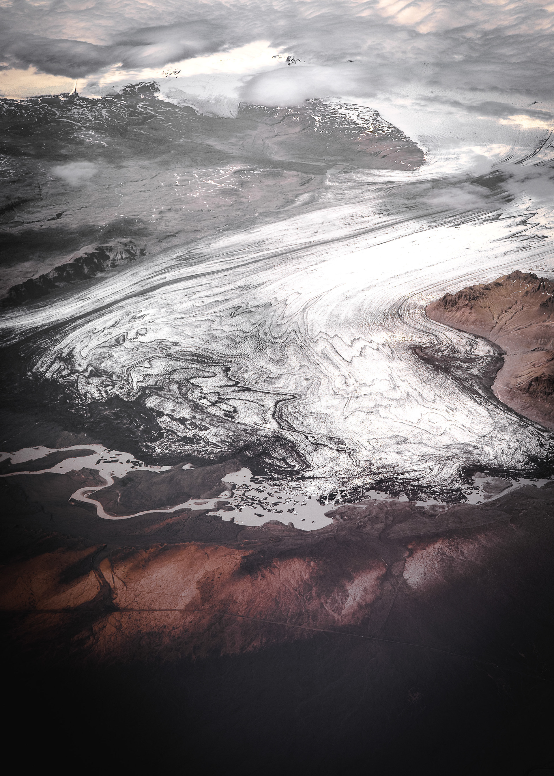 Zunge des Vatnajökull-Gletschers, Island, 2018