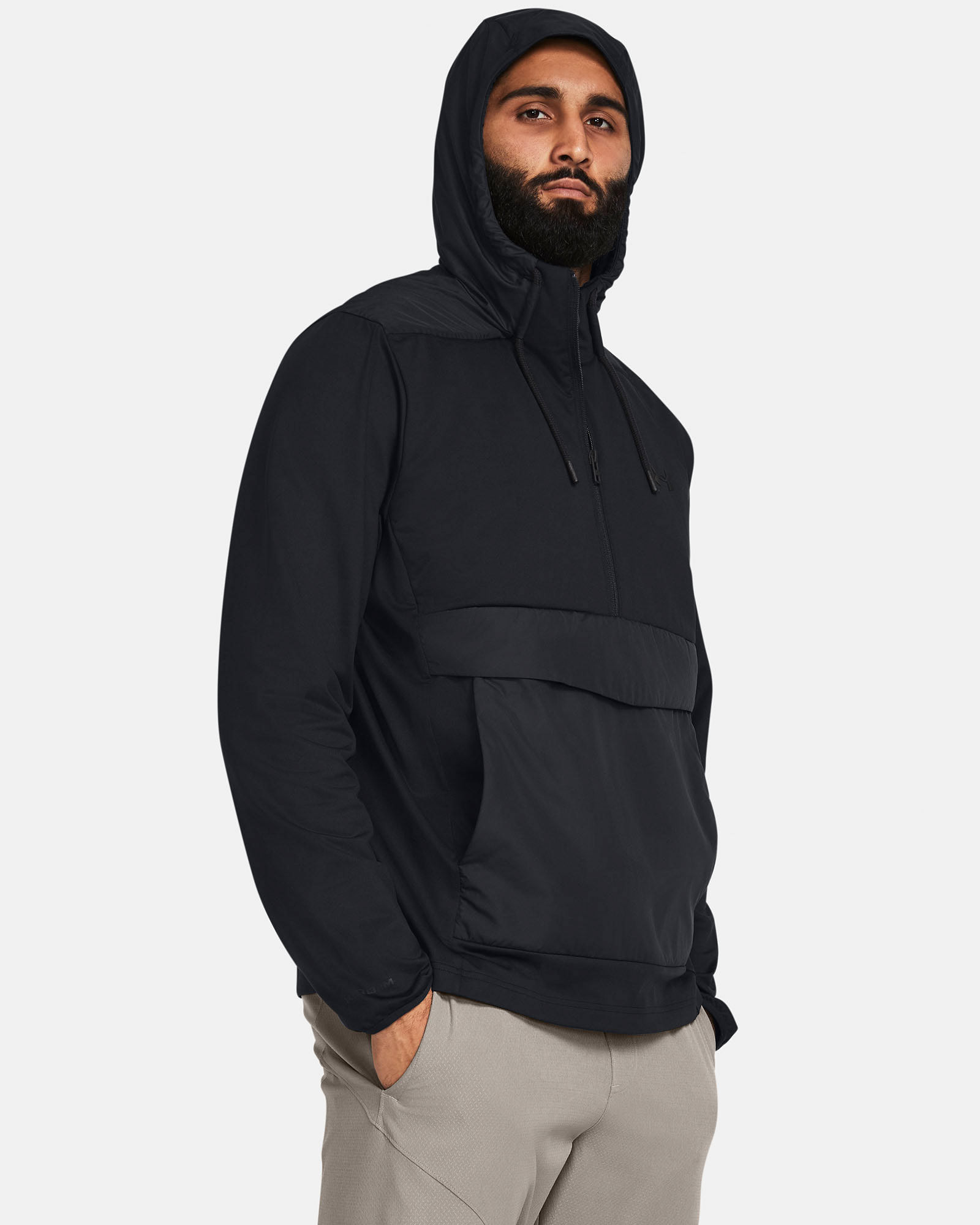 Muhammad Abbasi | Under Armour | Ecom Shoot | Black hooded pullover 