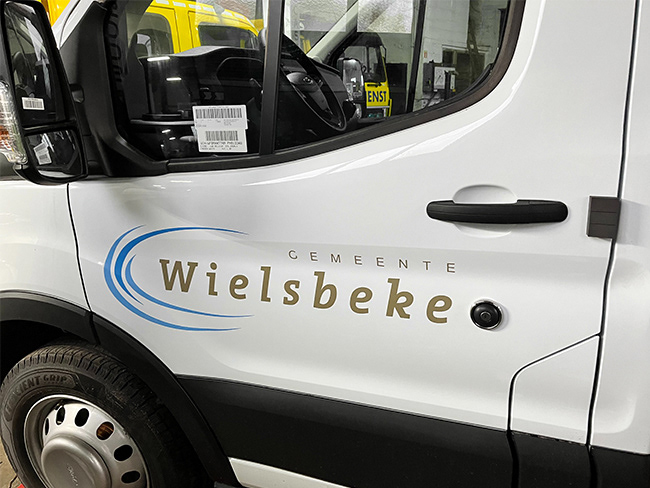 belettering voertuigen voor Gemeente Wielsbeke
