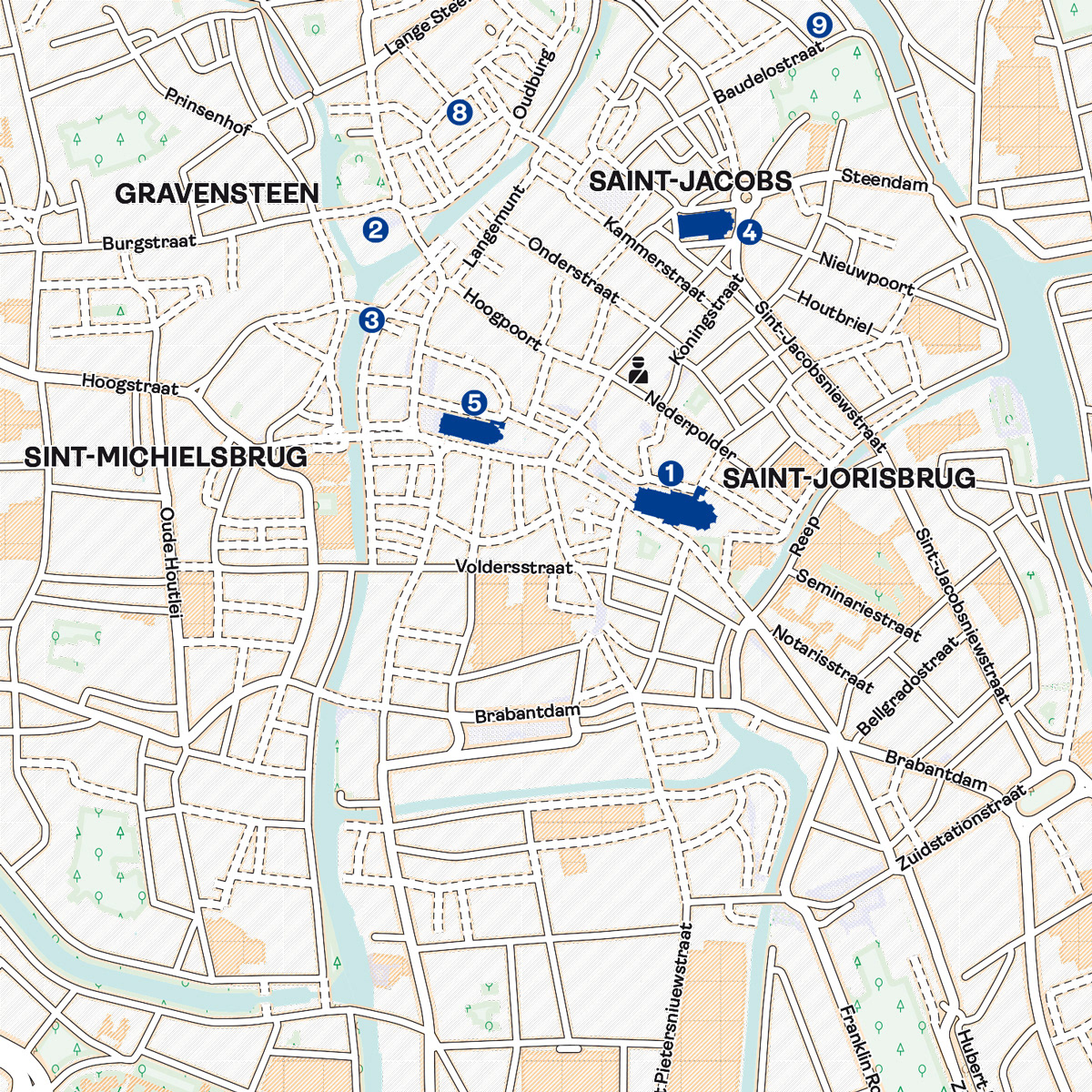 River cruise port map detail