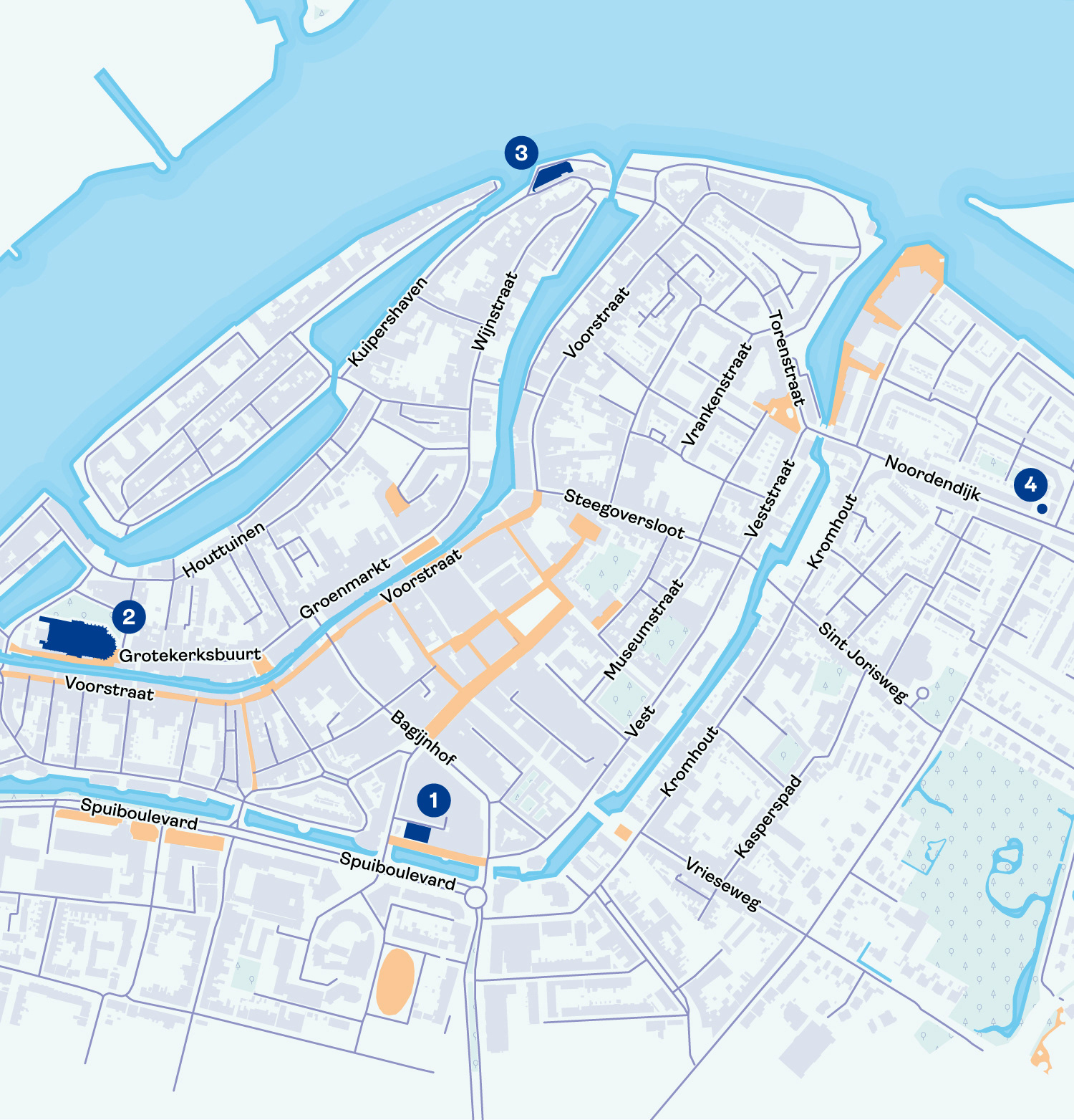 River cruise port map